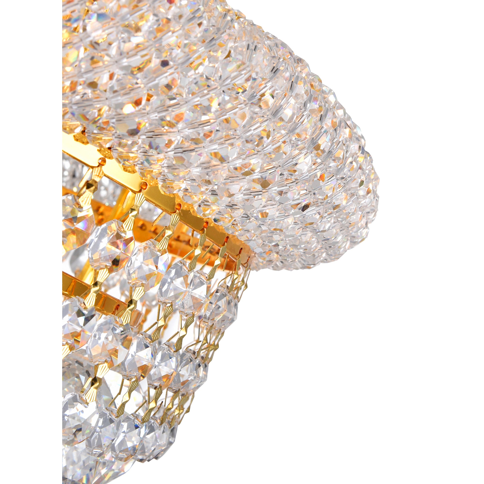 Empire Chandeliers Gold 6 Light Crystal