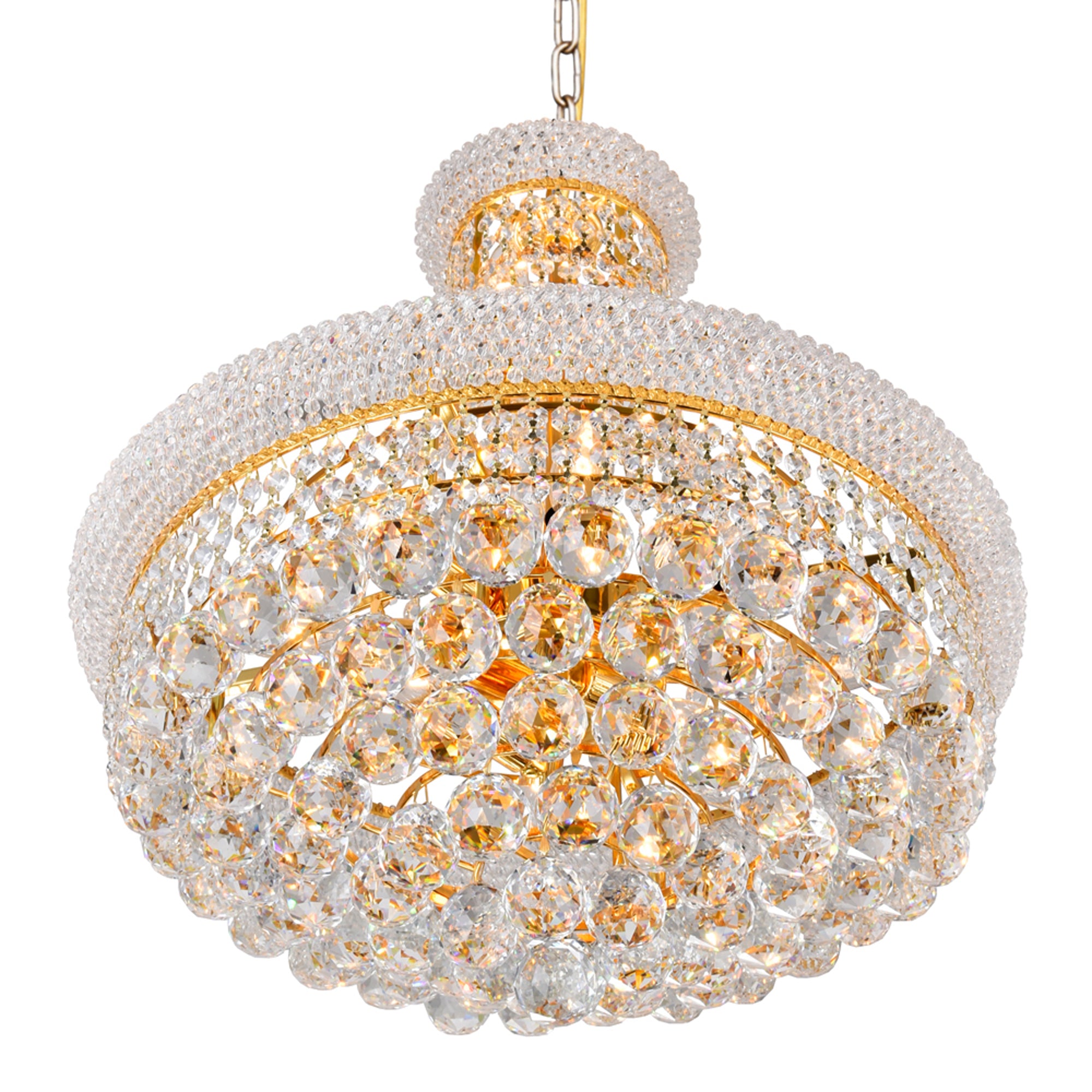 Empire Chandeliers 14 Light Gold Crystal