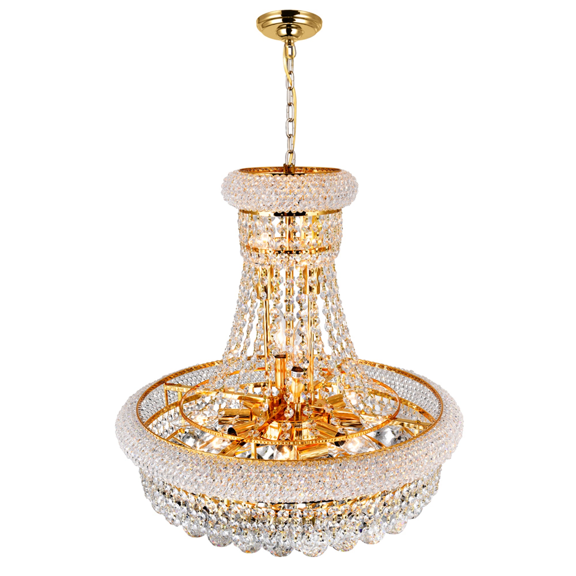 Empire Chandeliers 14 Light Gold Crystal