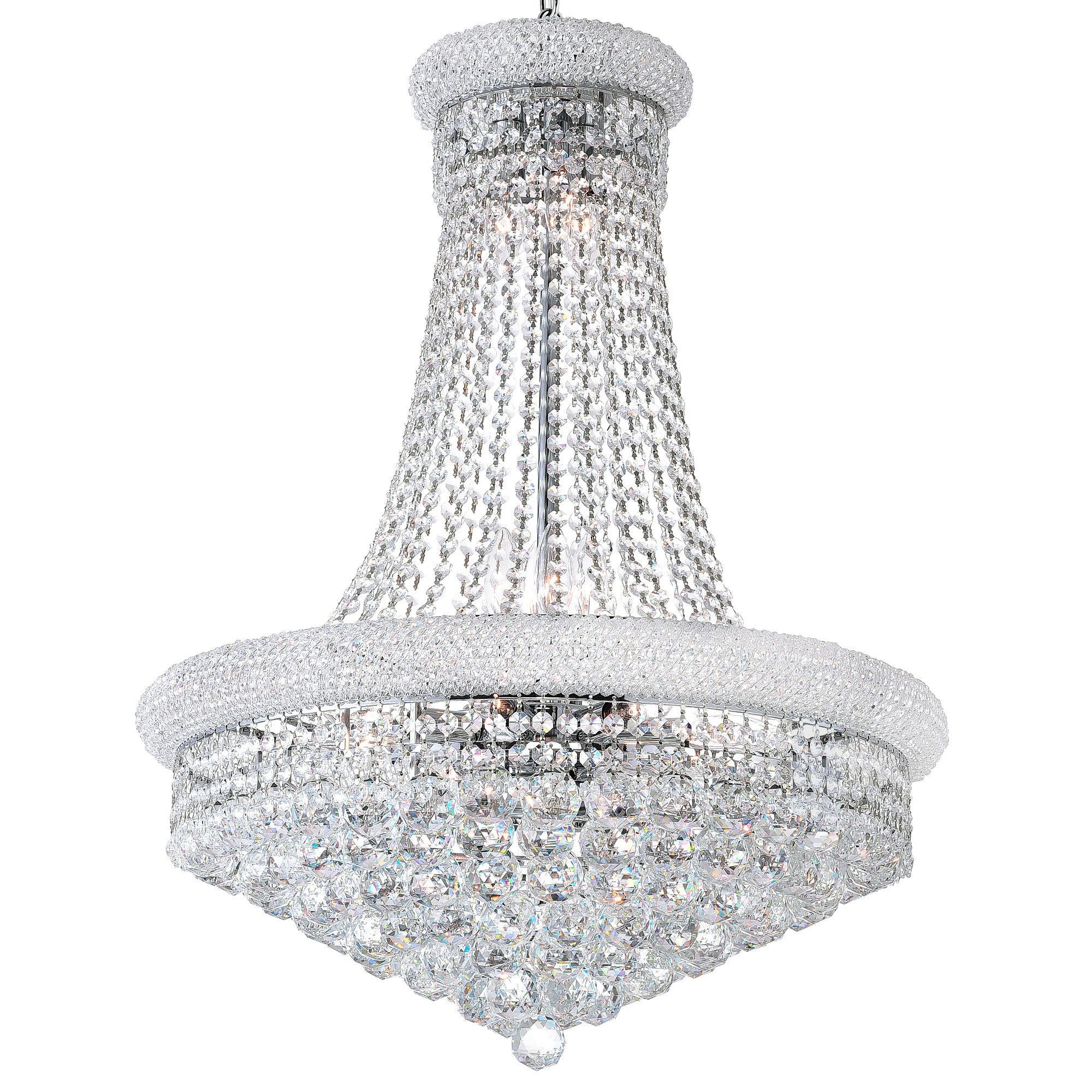 Empire Chandeliers 17 Light Chrome Crystal