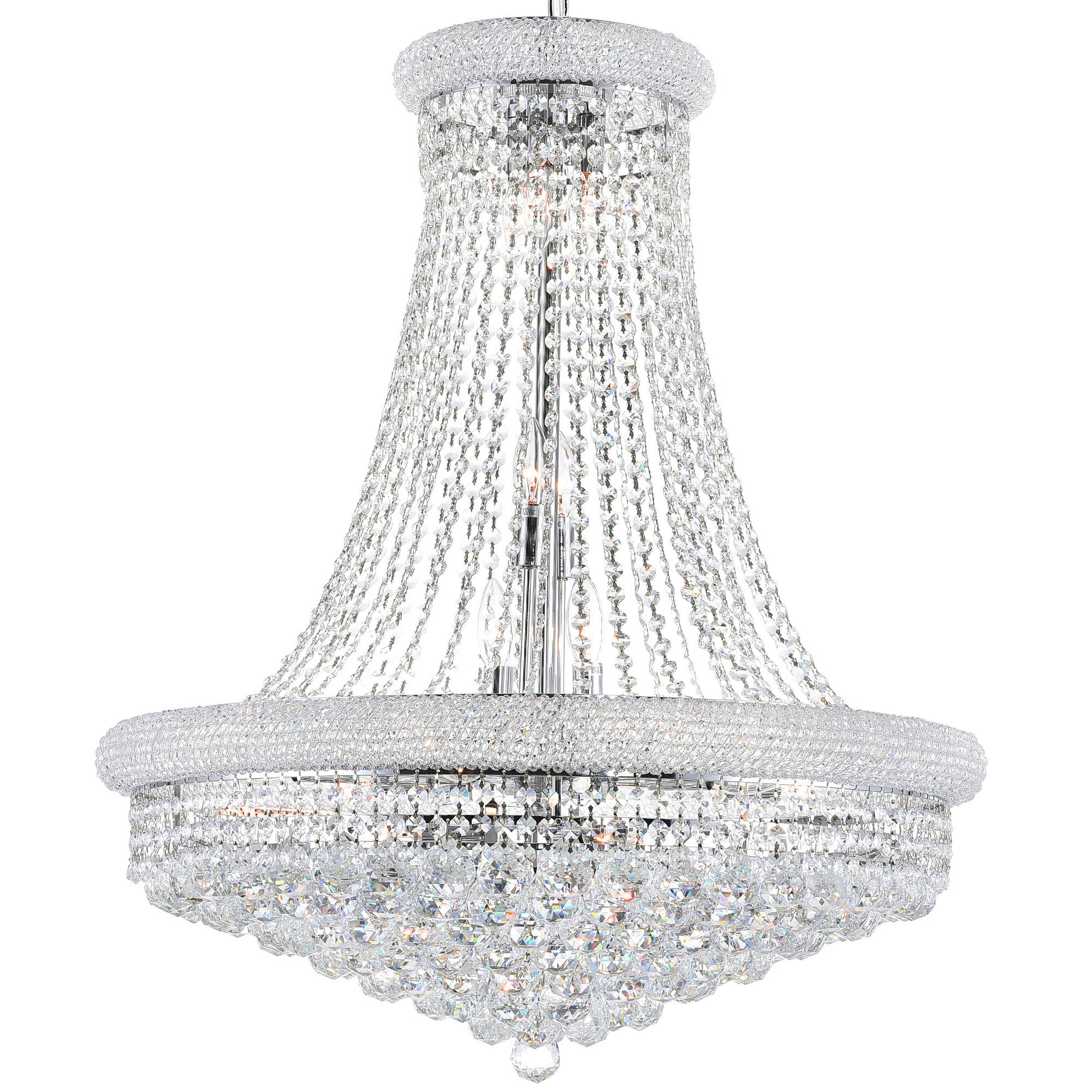 Empire Chandeliers 18 Light Chrome Crystal