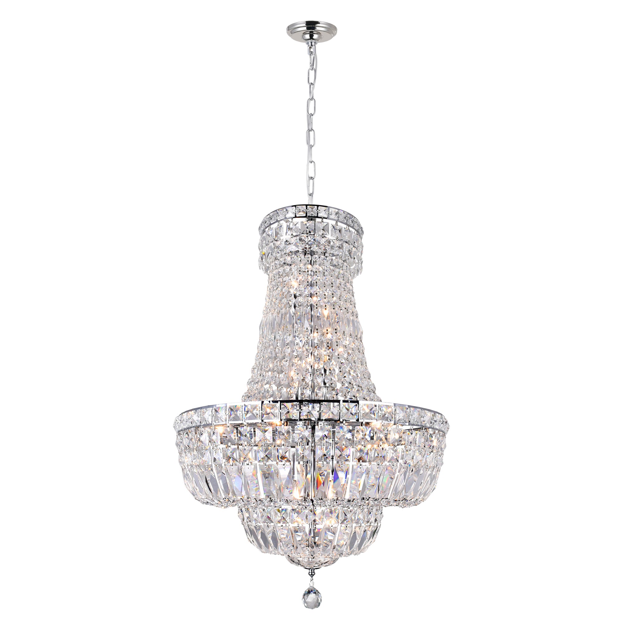 Stefania Chandeliers 13 Light Chrome Crystal