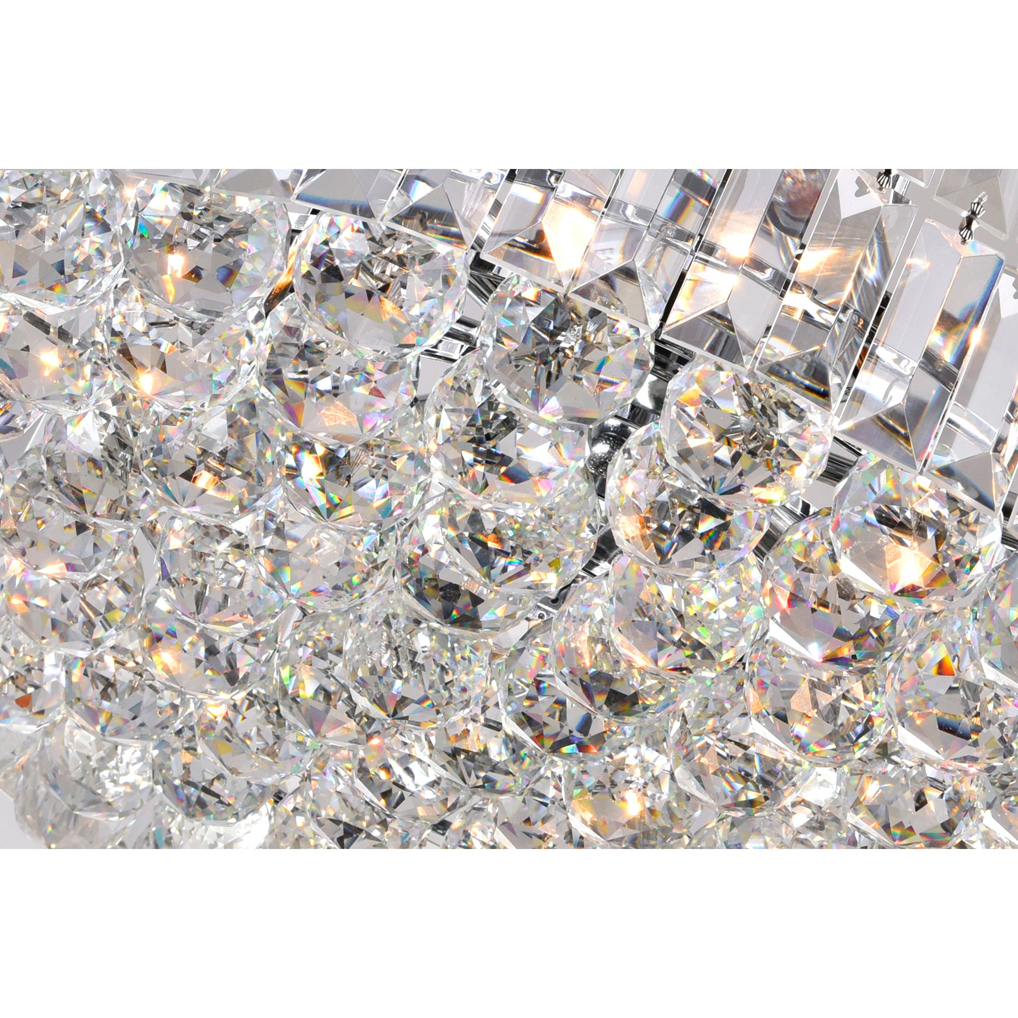 Colosseum 8 Light Chrome Chandelier Down Fixture with Crystals