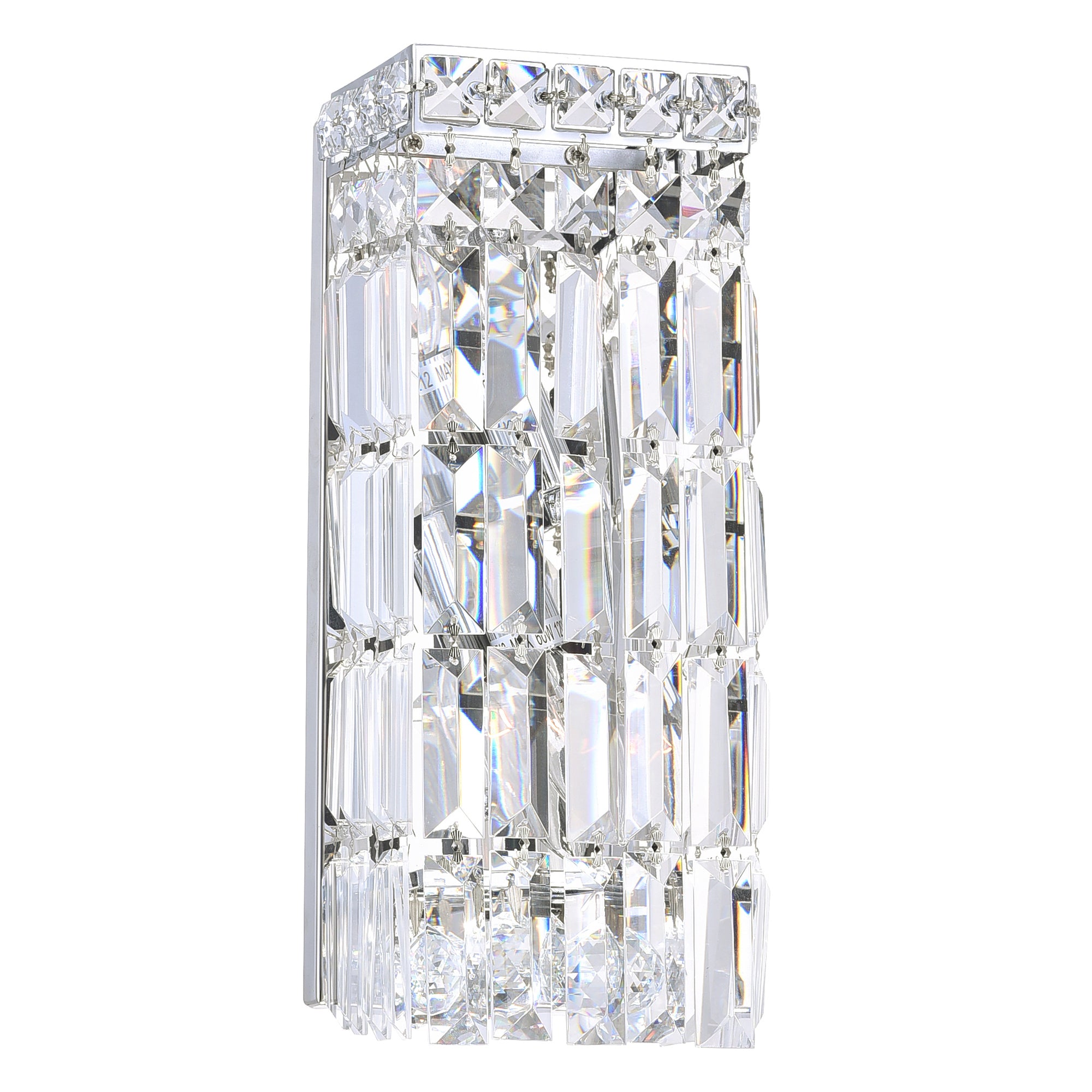 Colosseum 2 Light Bathroom Sconce with Crystal Accents