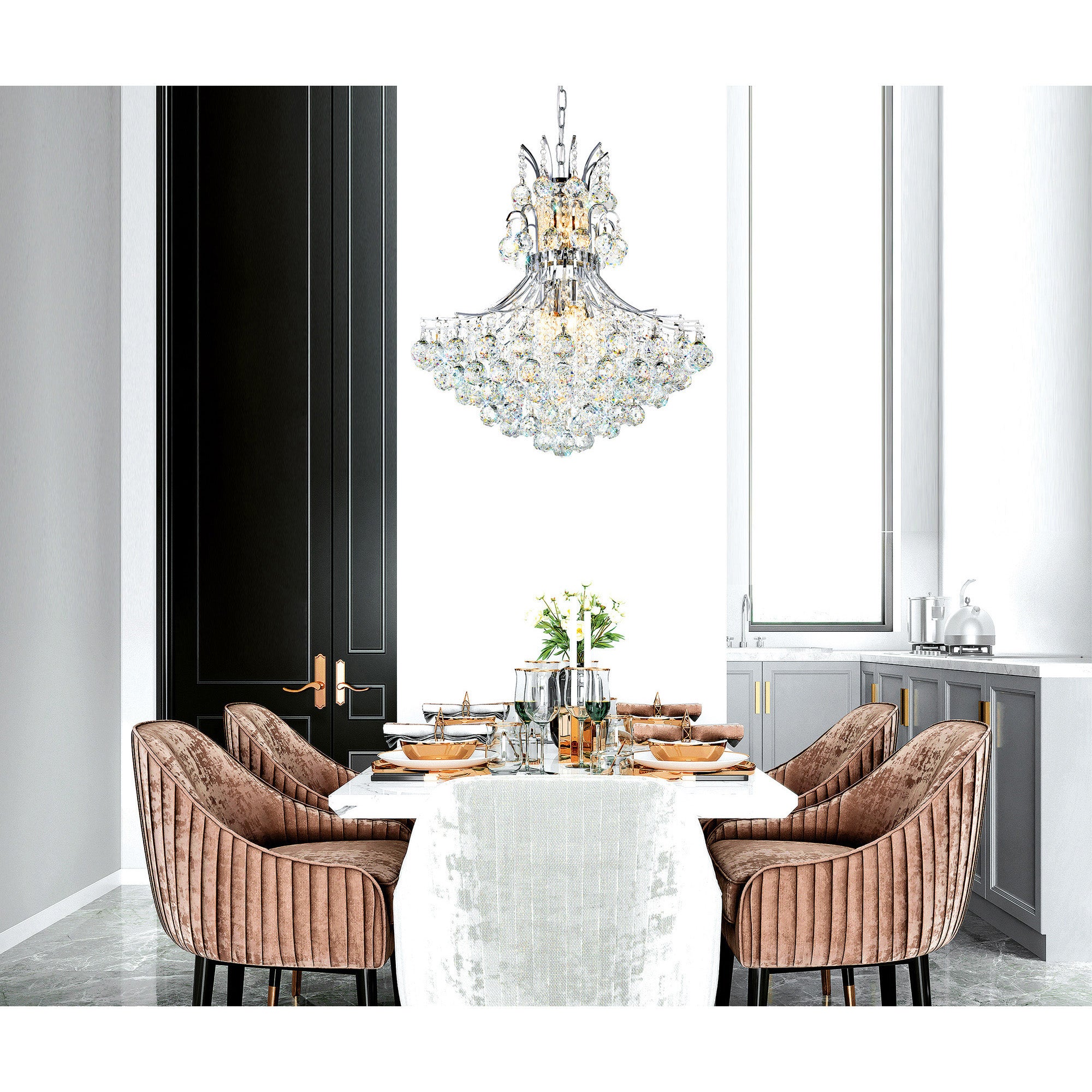 Princess Chandeliers 10 Lights Chrome