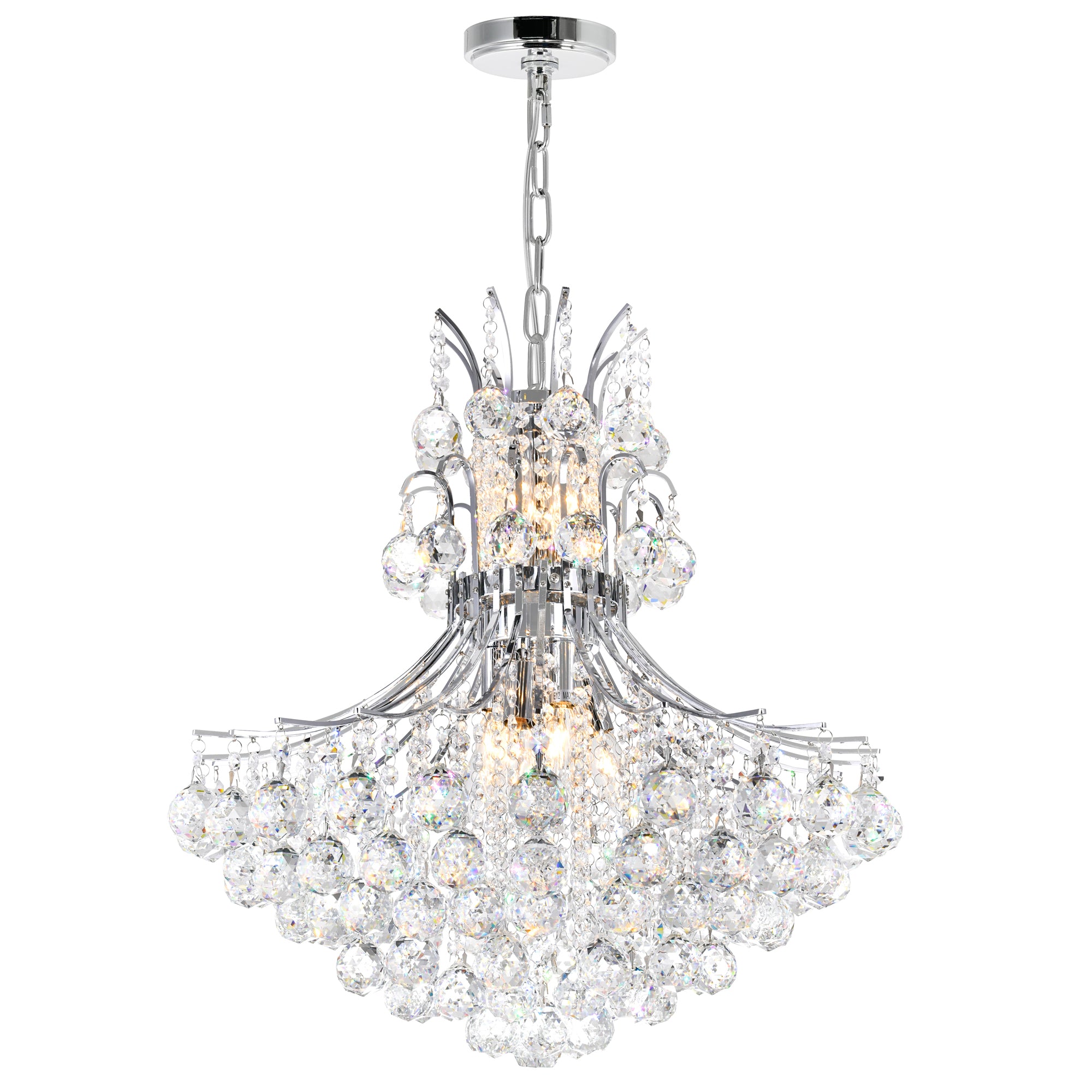 Princess Chandeliers 10 Lights Chrome