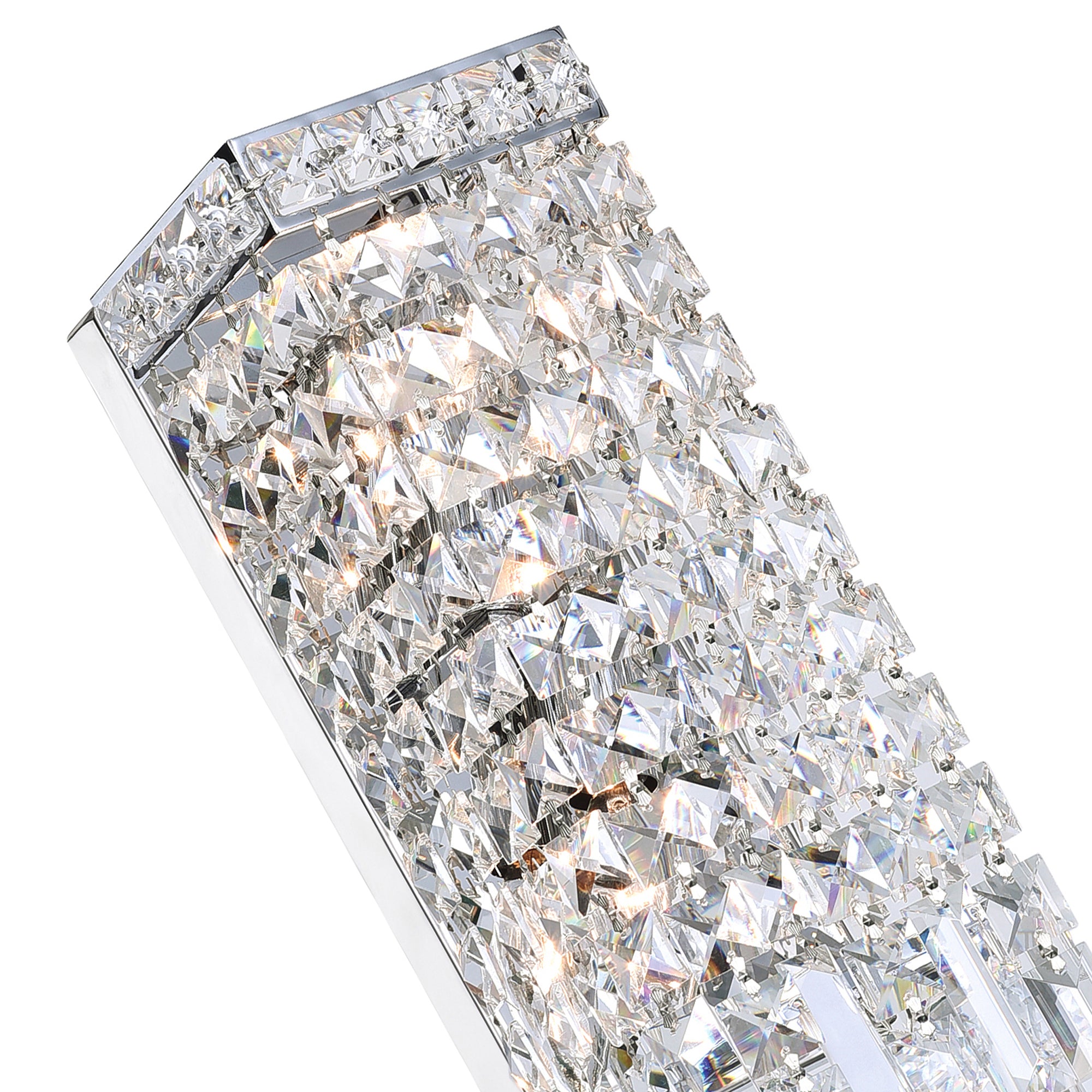 Colosseum 2 Light Chrome Wall Sconce with Crystals