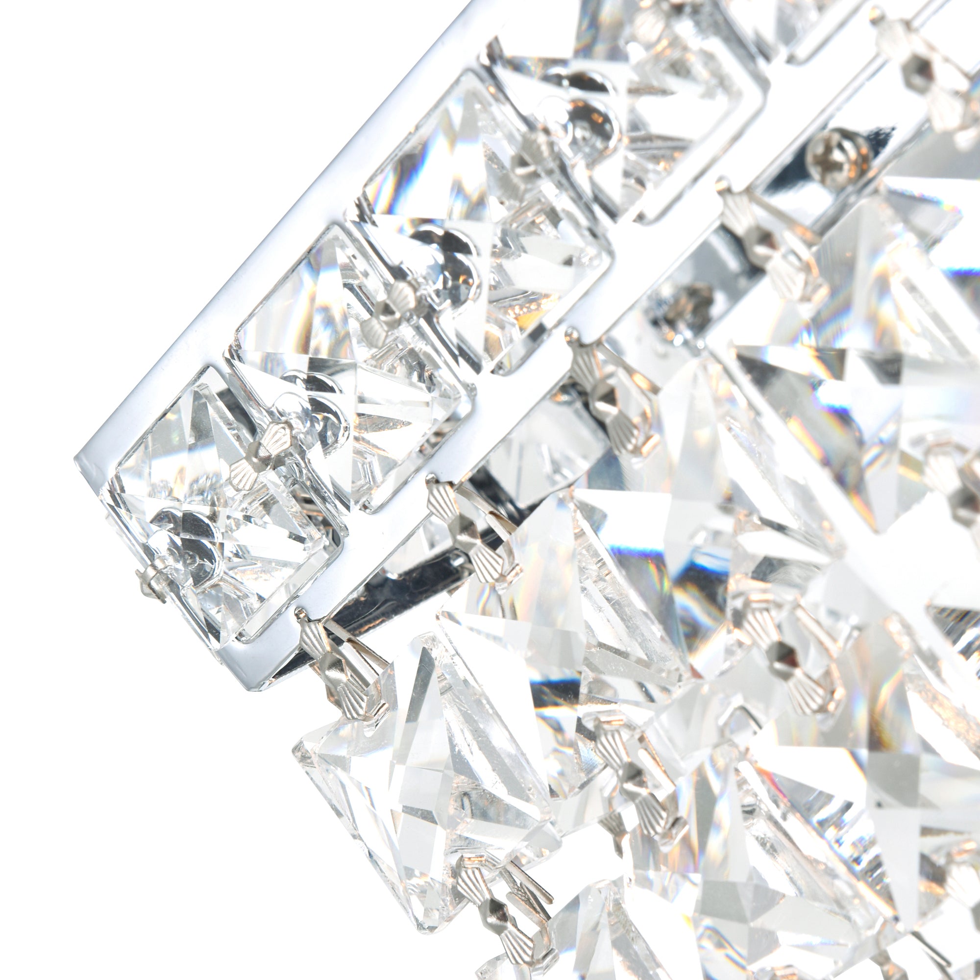 Colosseum 4 Light Chrome Wall Sconce with Crystal Accents