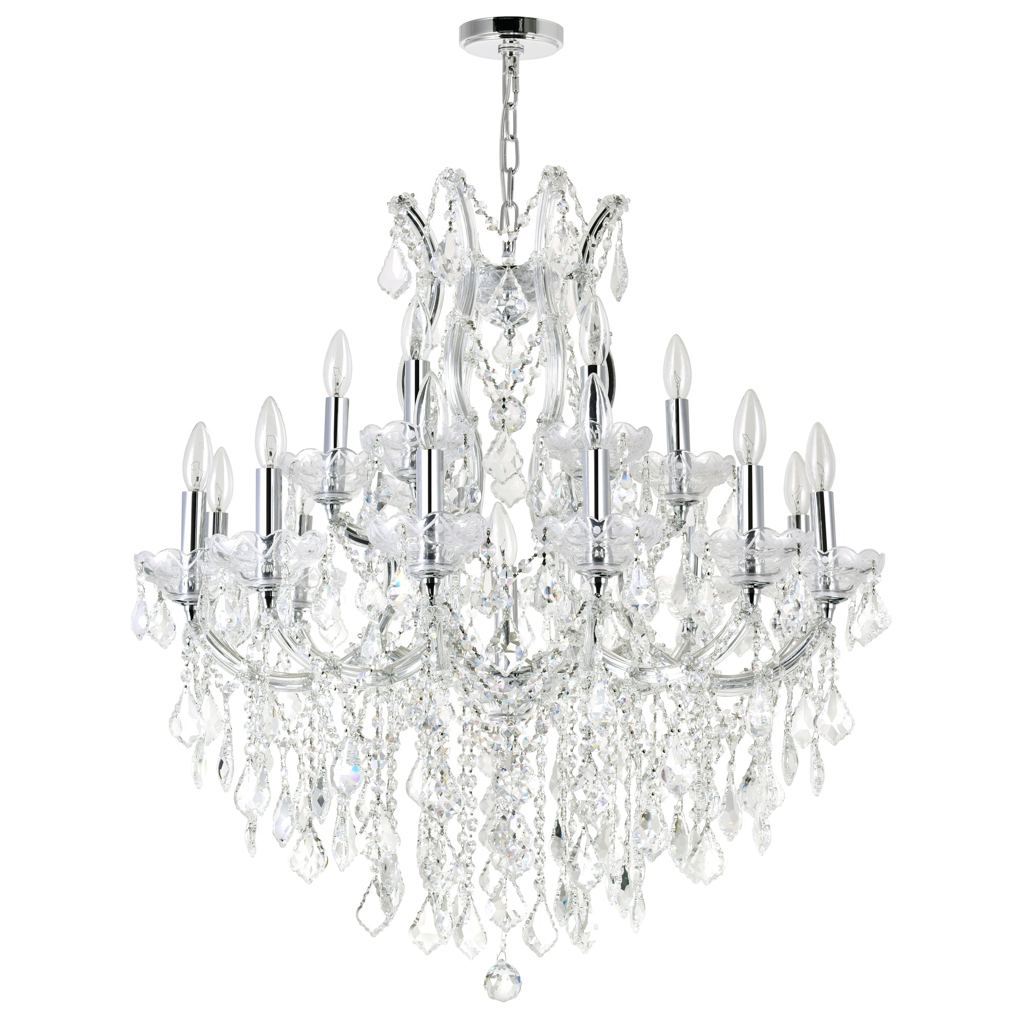 Maria Chandeliers Chrome 19 Lights