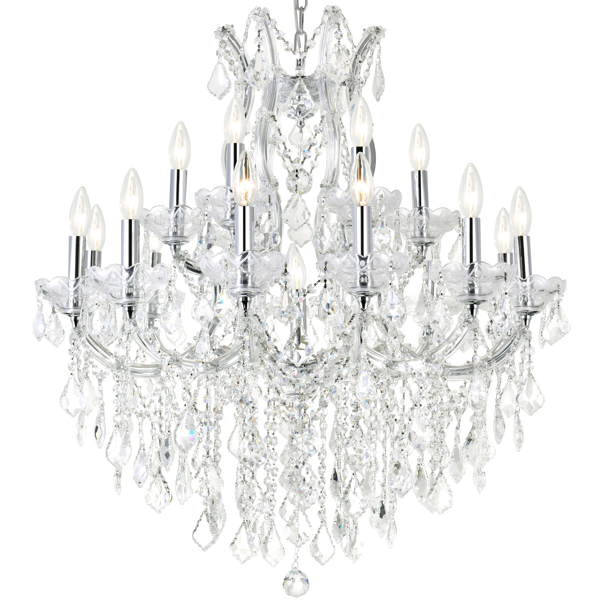 Maria Chandeliers Chrome 19 Lights