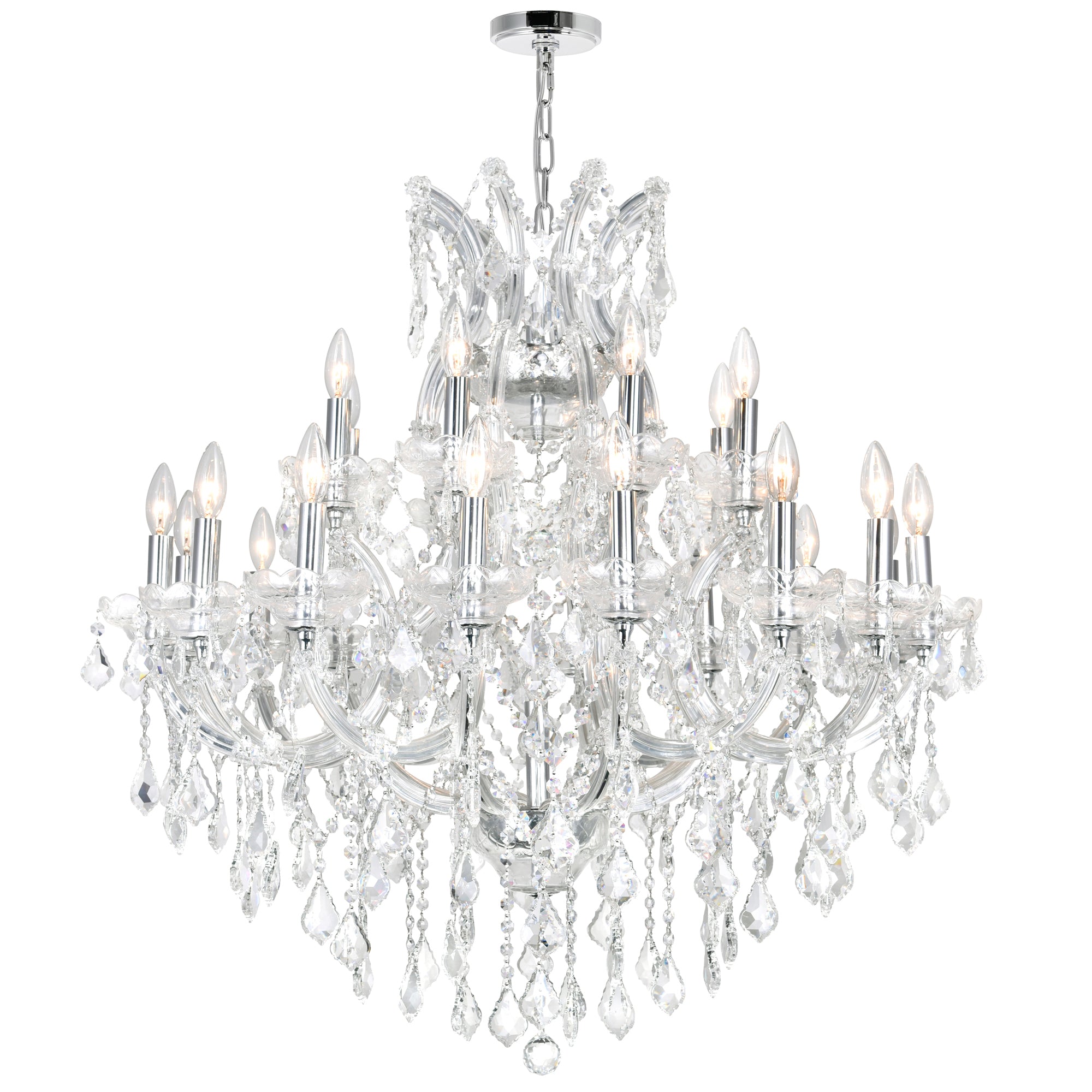 Maria Chandeliers 25 Lights Chrome Finish