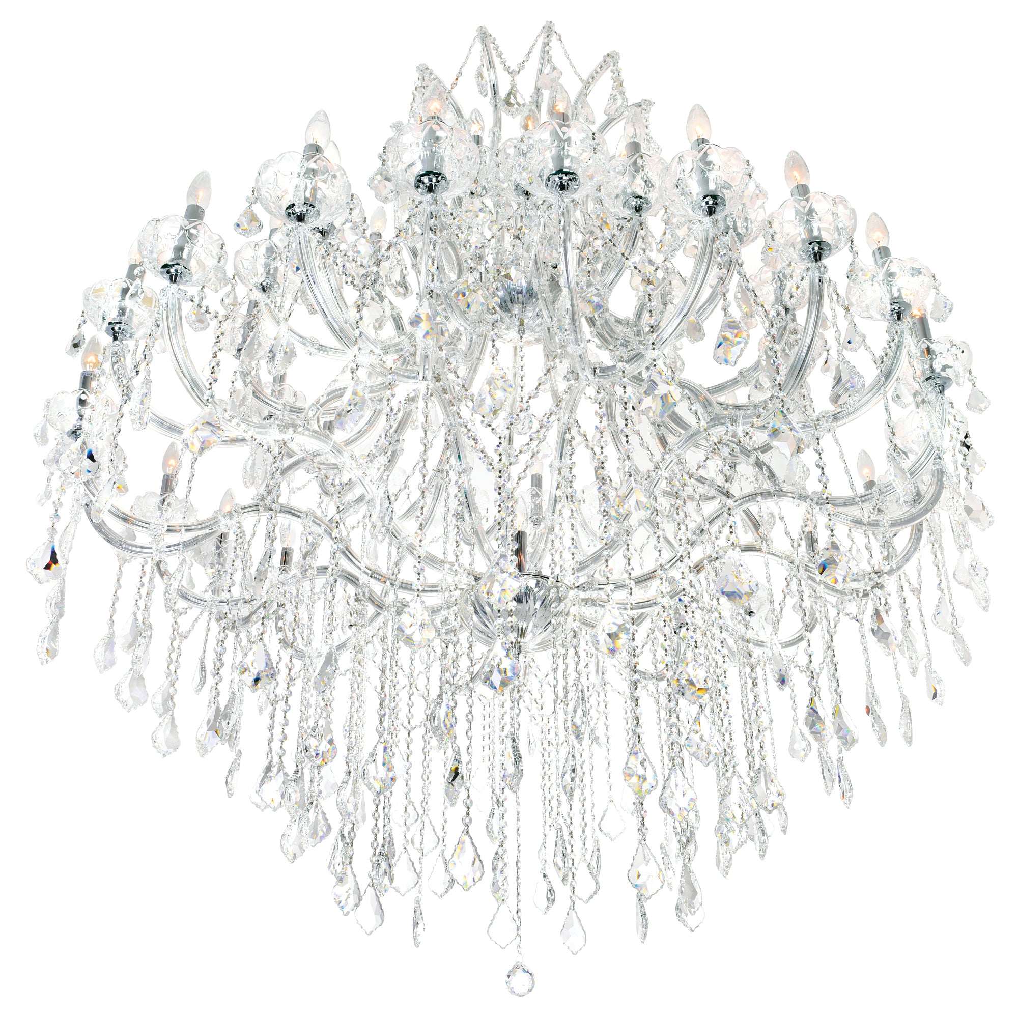 Maria Chandeliers 49 Light Chrome Crystal