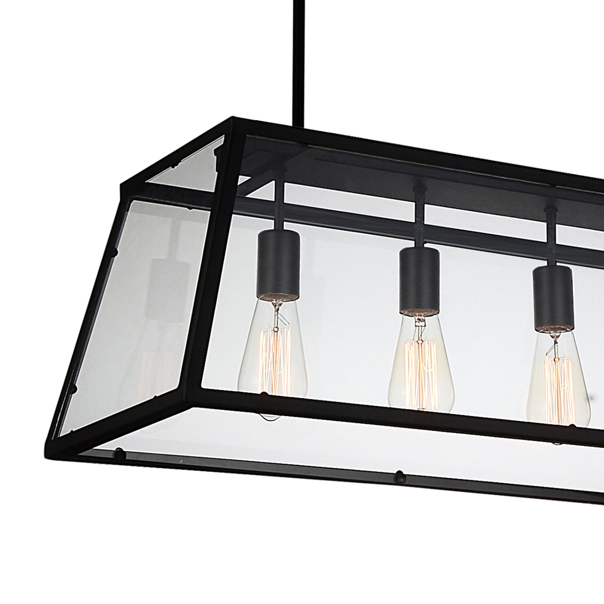 Alyson 4 Light Black Chandelier