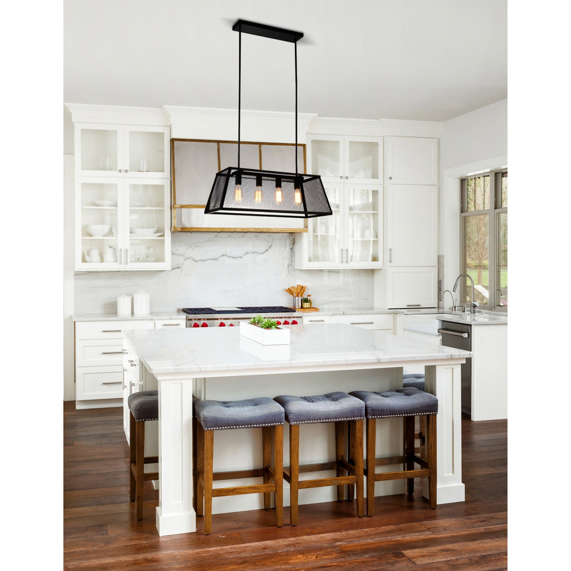 Alyson 5 Light Black Chandelier