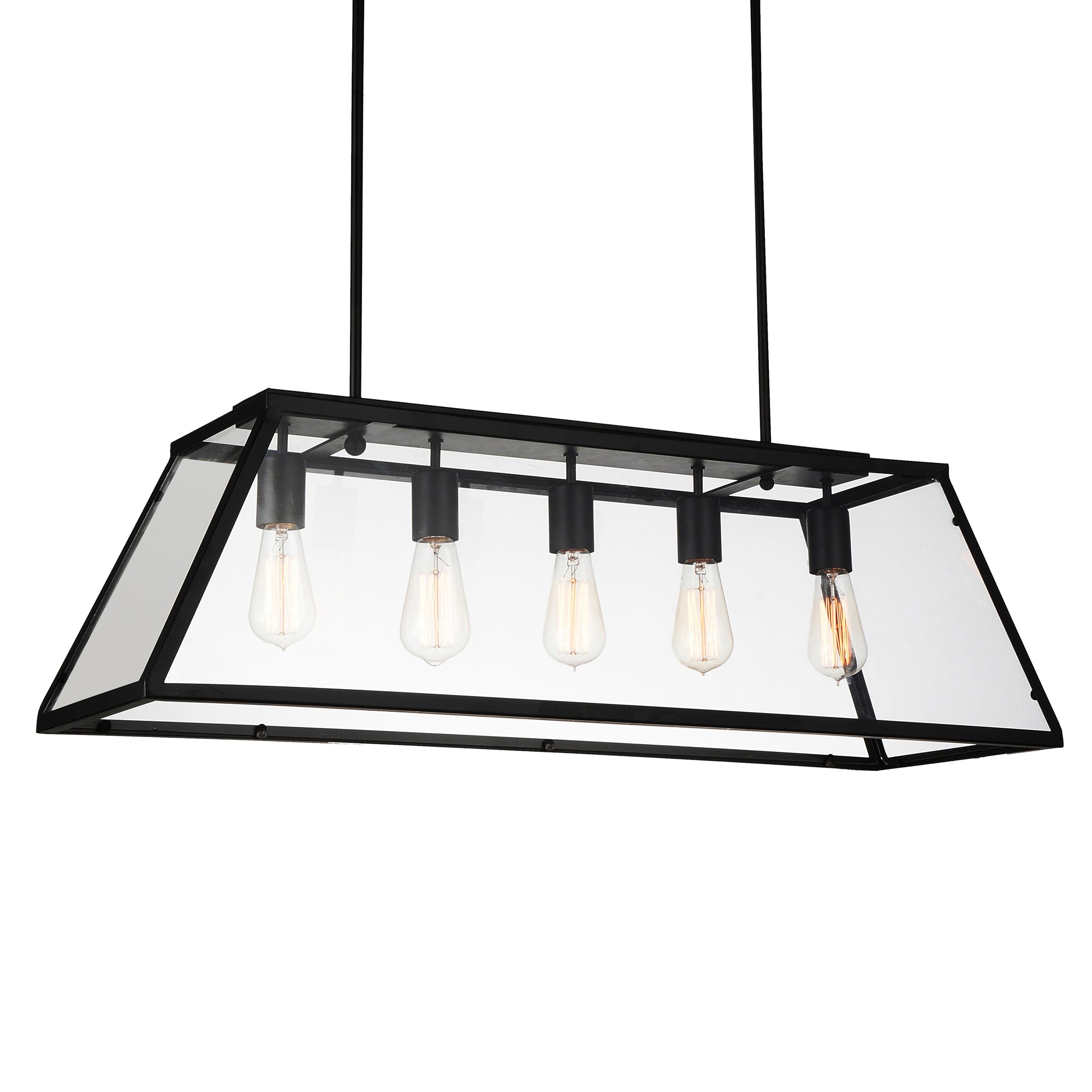 Alyson 5 Light Black Chandelier