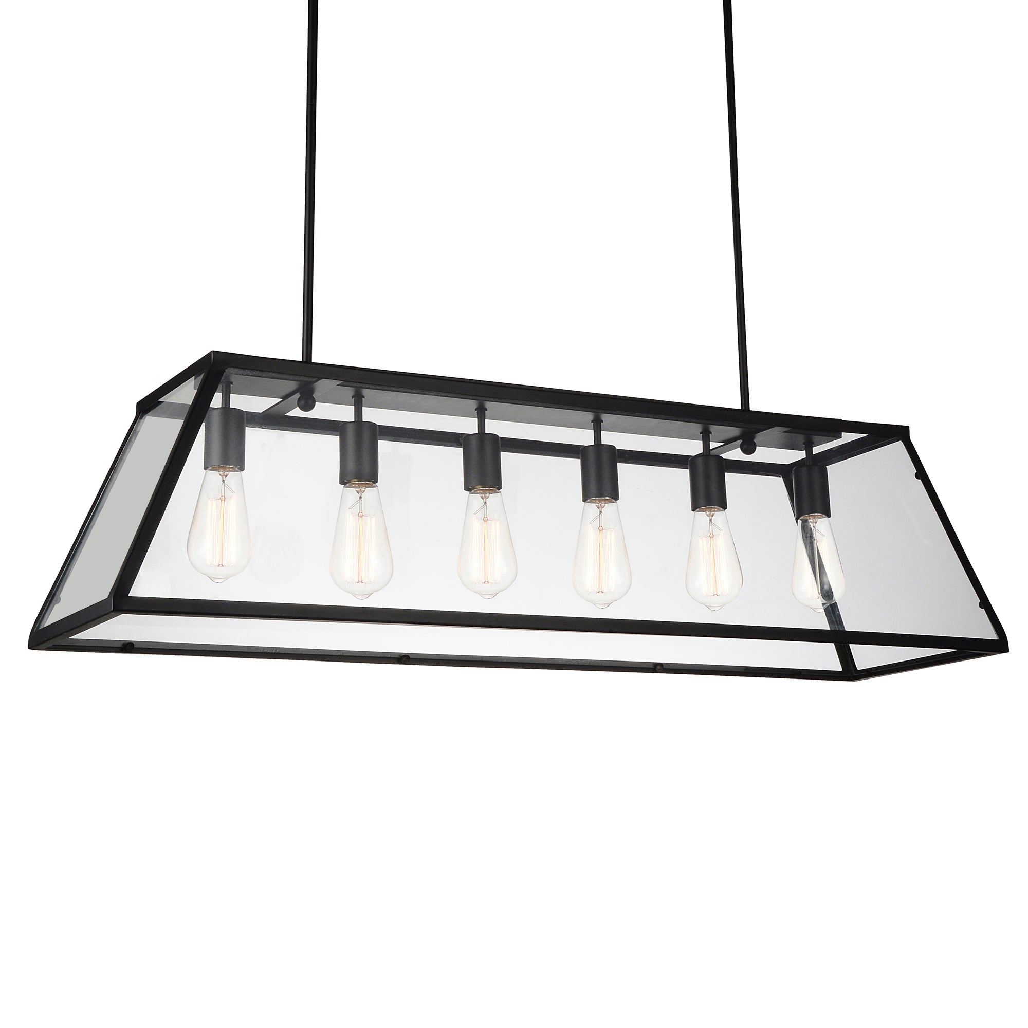 Alyson 6 Light Black Chandelier