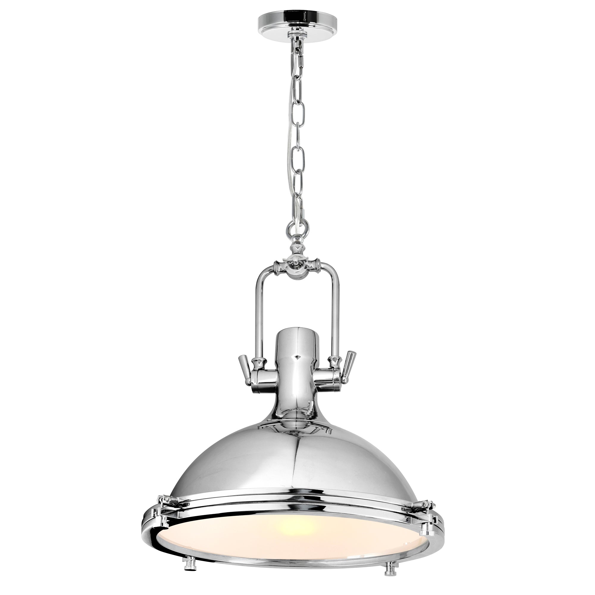 Show 1 Light Chrome Pendant Light