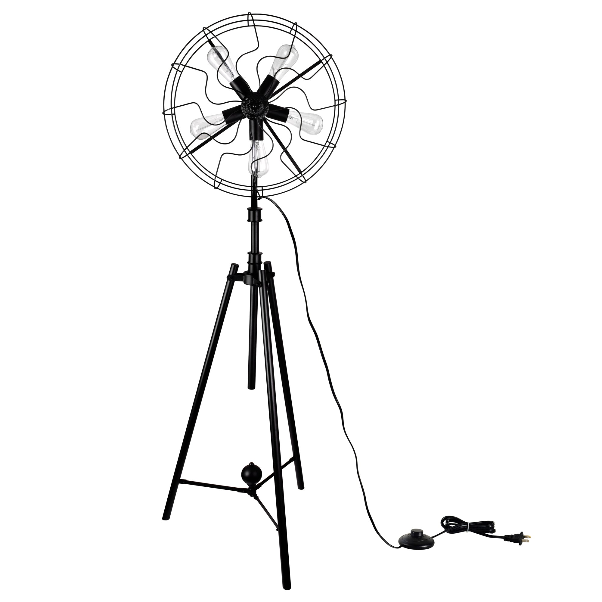 Pamela 5 Light Black Floor Lamp