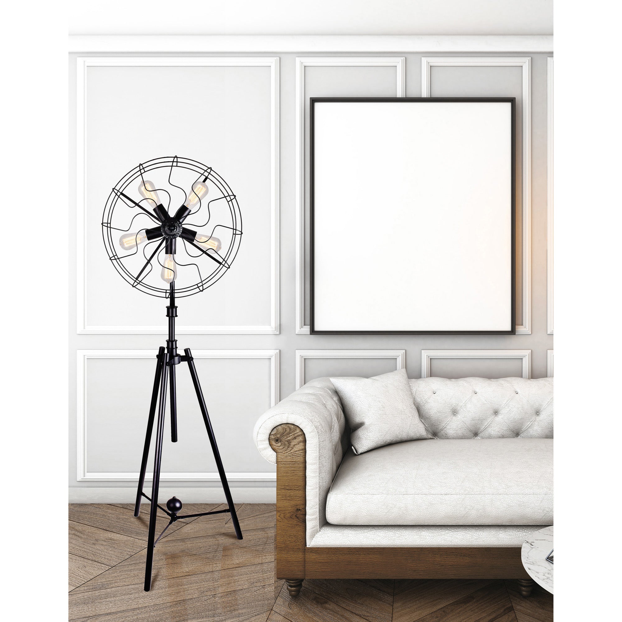 Pamela 5 Light Black Floor Lamp