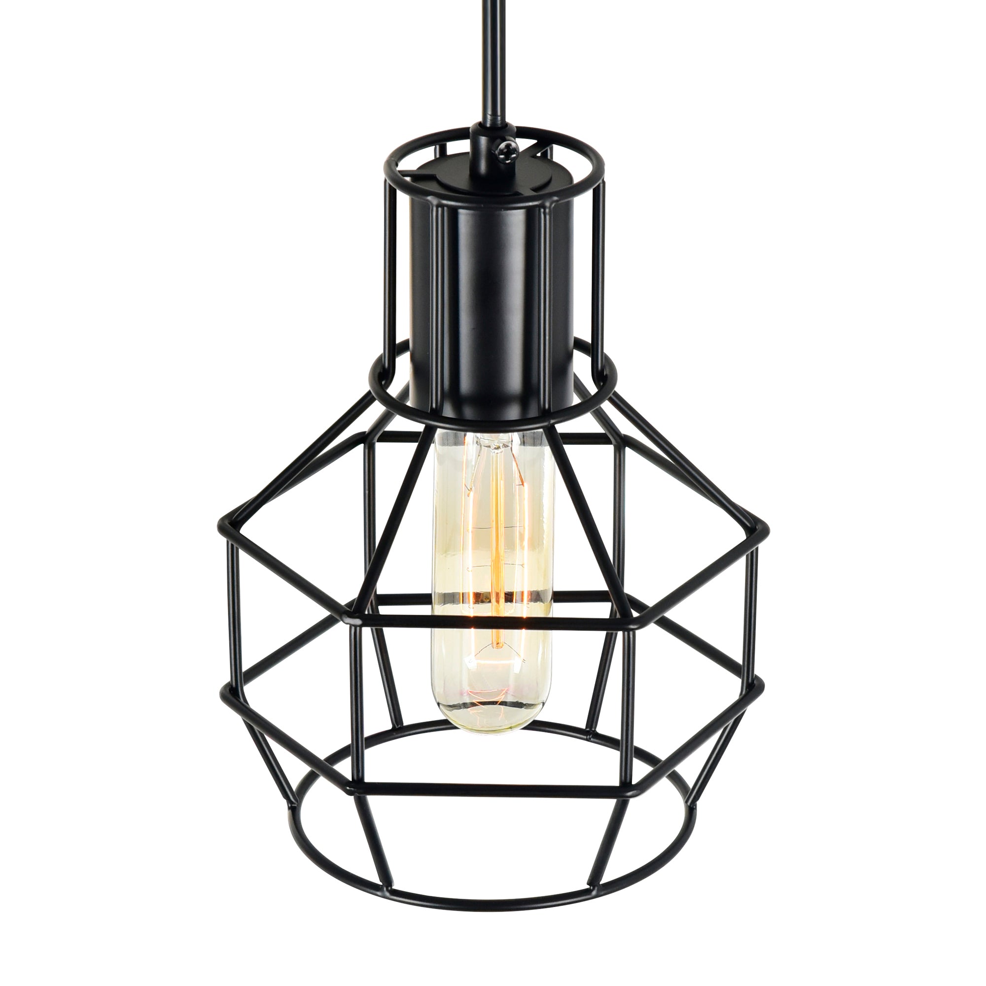 Secure 1 Light Black Mini Pendant Light