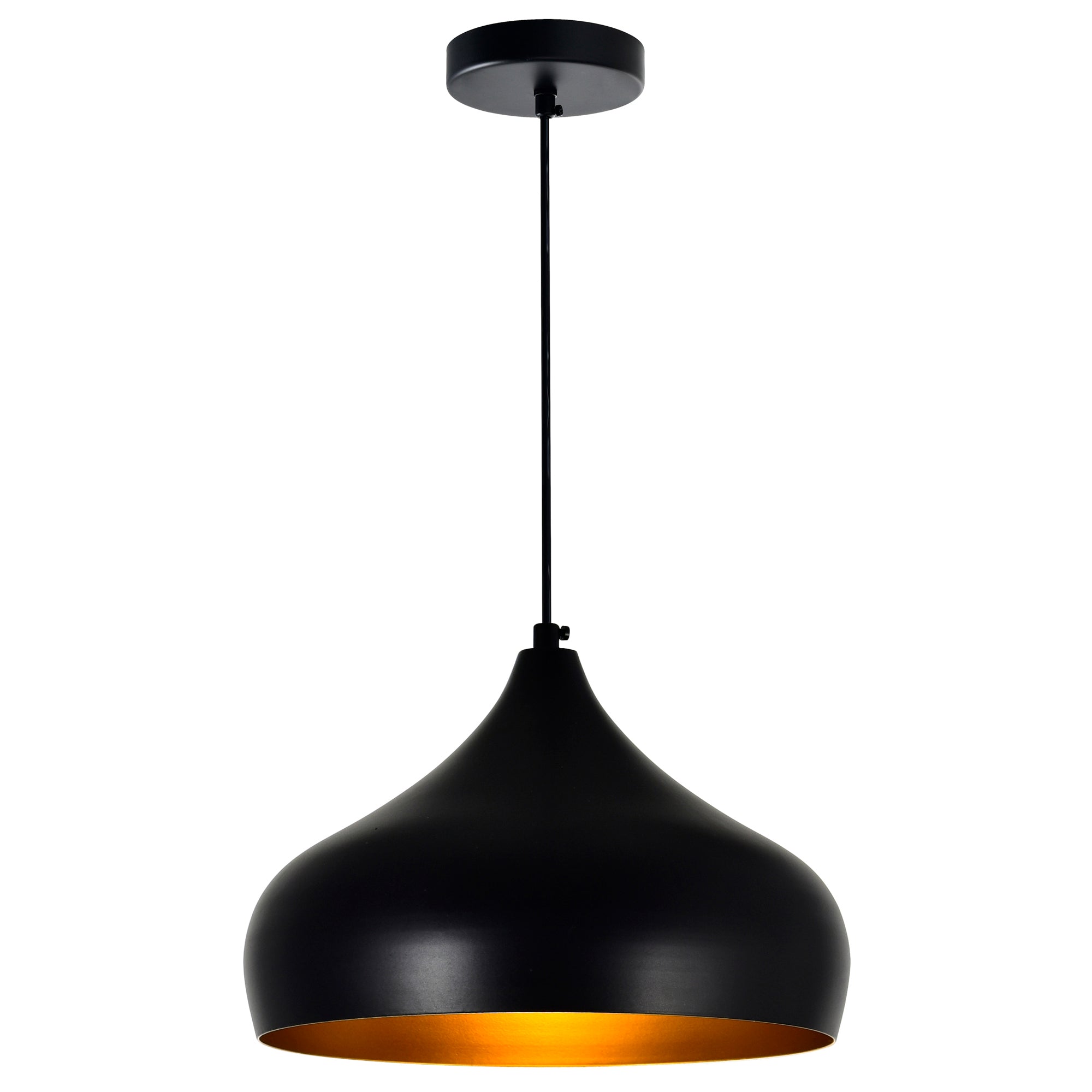 Dynamic 1 Light 16in Black Pendant Light