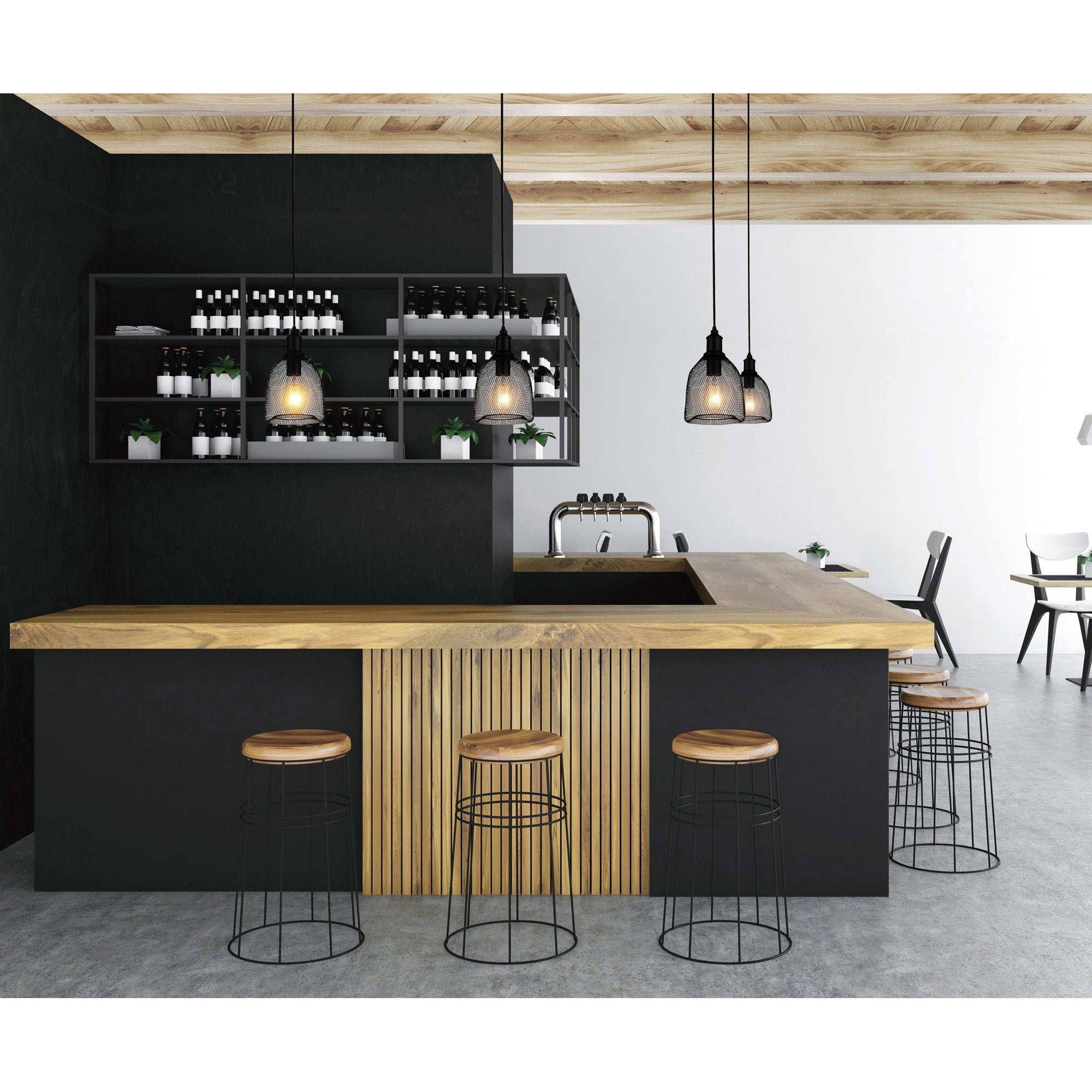 Drea 1 Light Black Mini Pendant