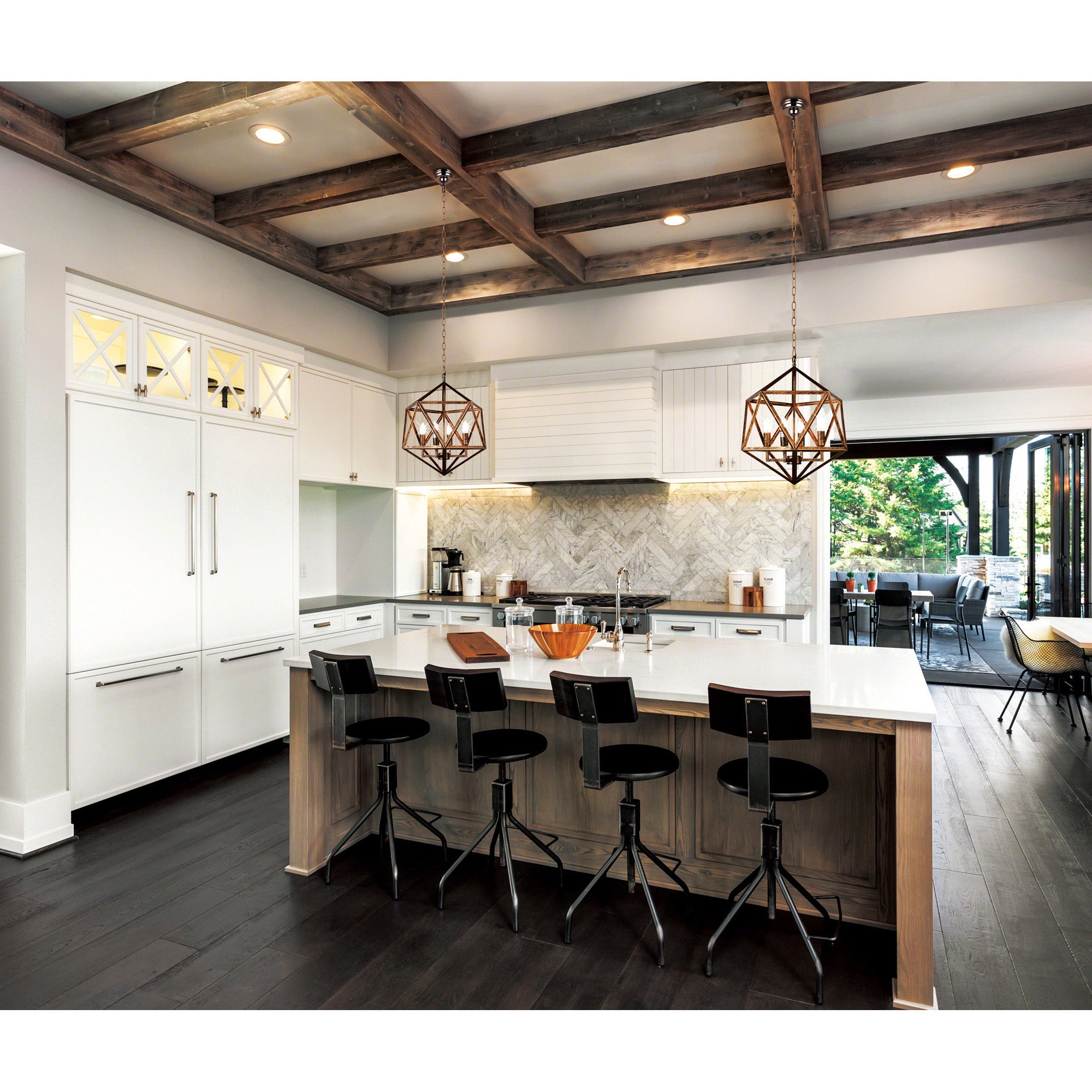 Amazon 4 Light Copper Pendant Light