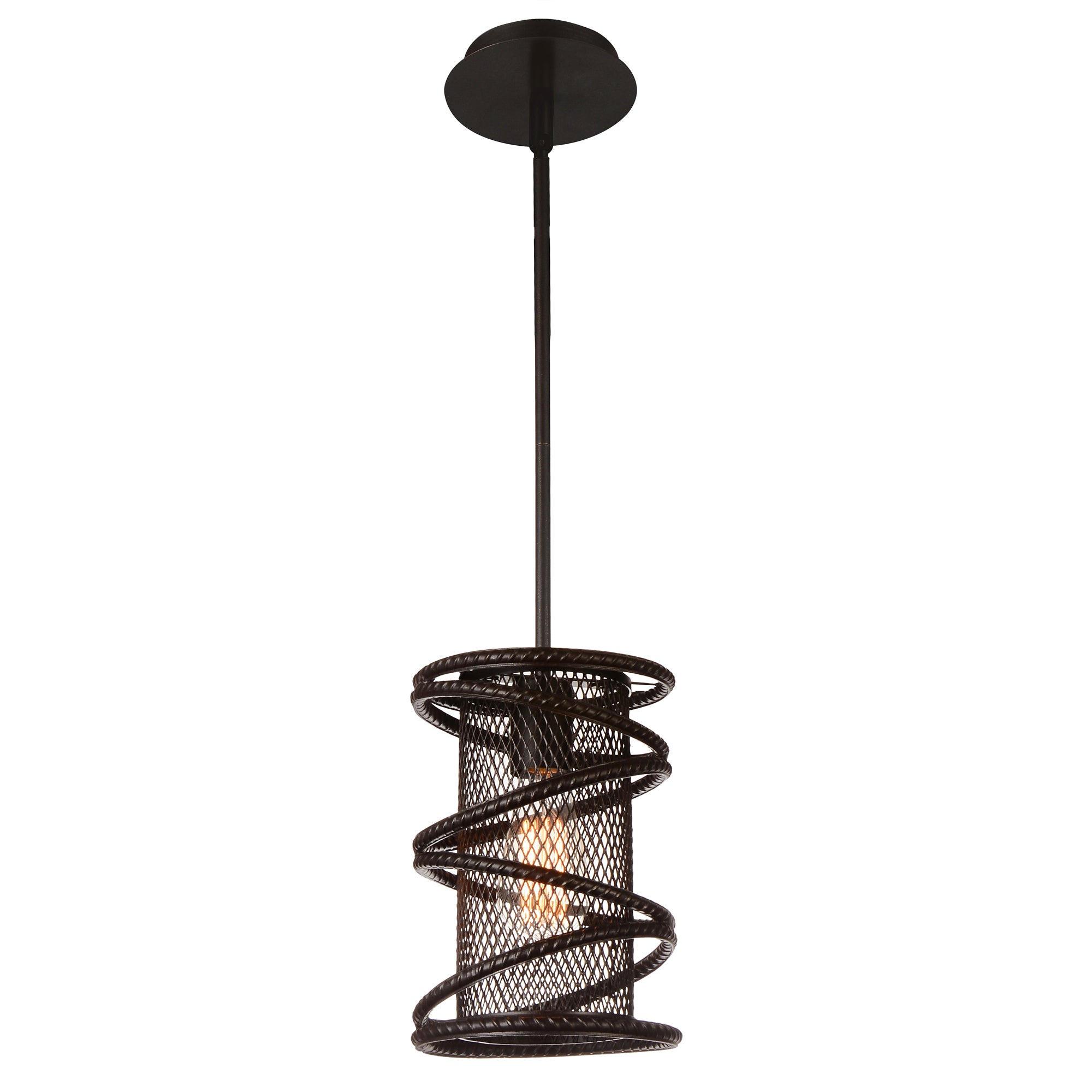 Darya 1 Light Down Brown Mini Pendant Light