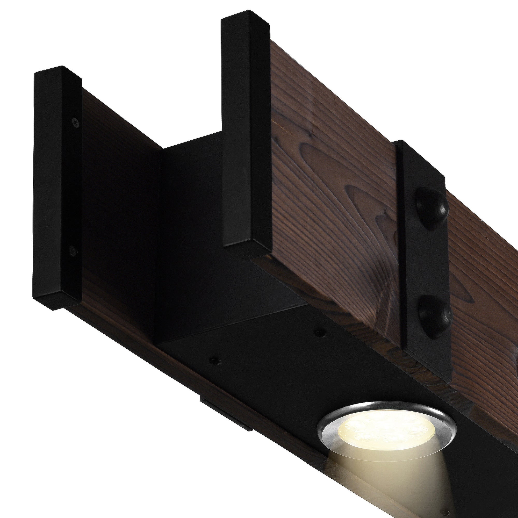 Pago Chandeliers 3 Light Black Wood Finish