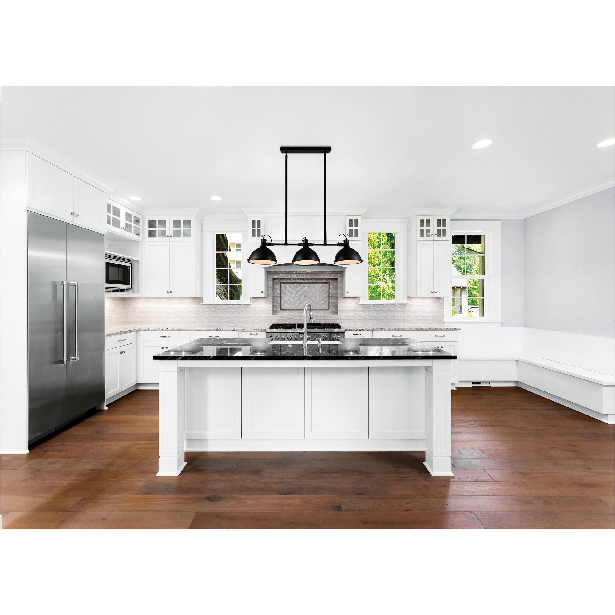 Strum Black Chandelier Island Light