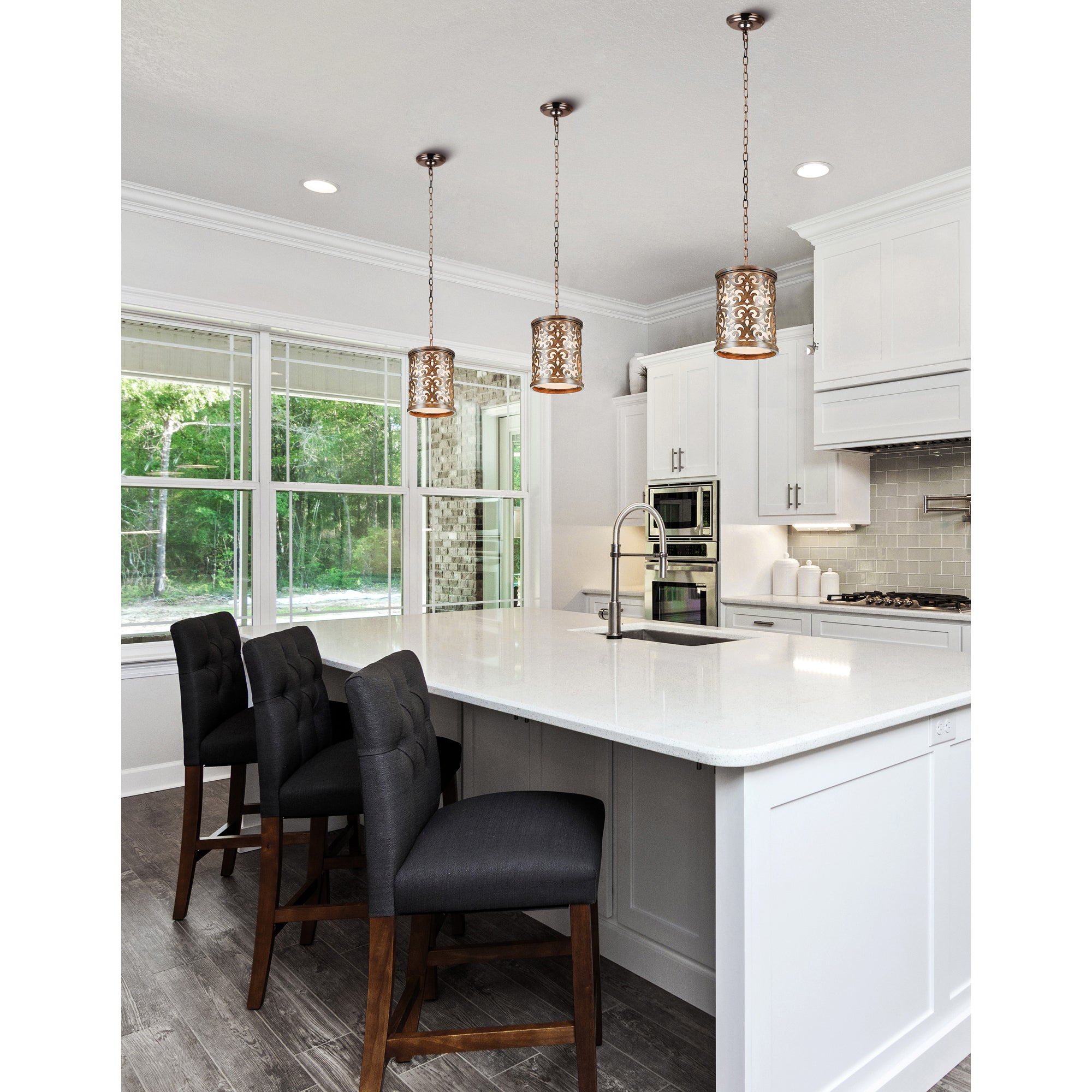 Nicole Brushed Mini Pendant Drum Light