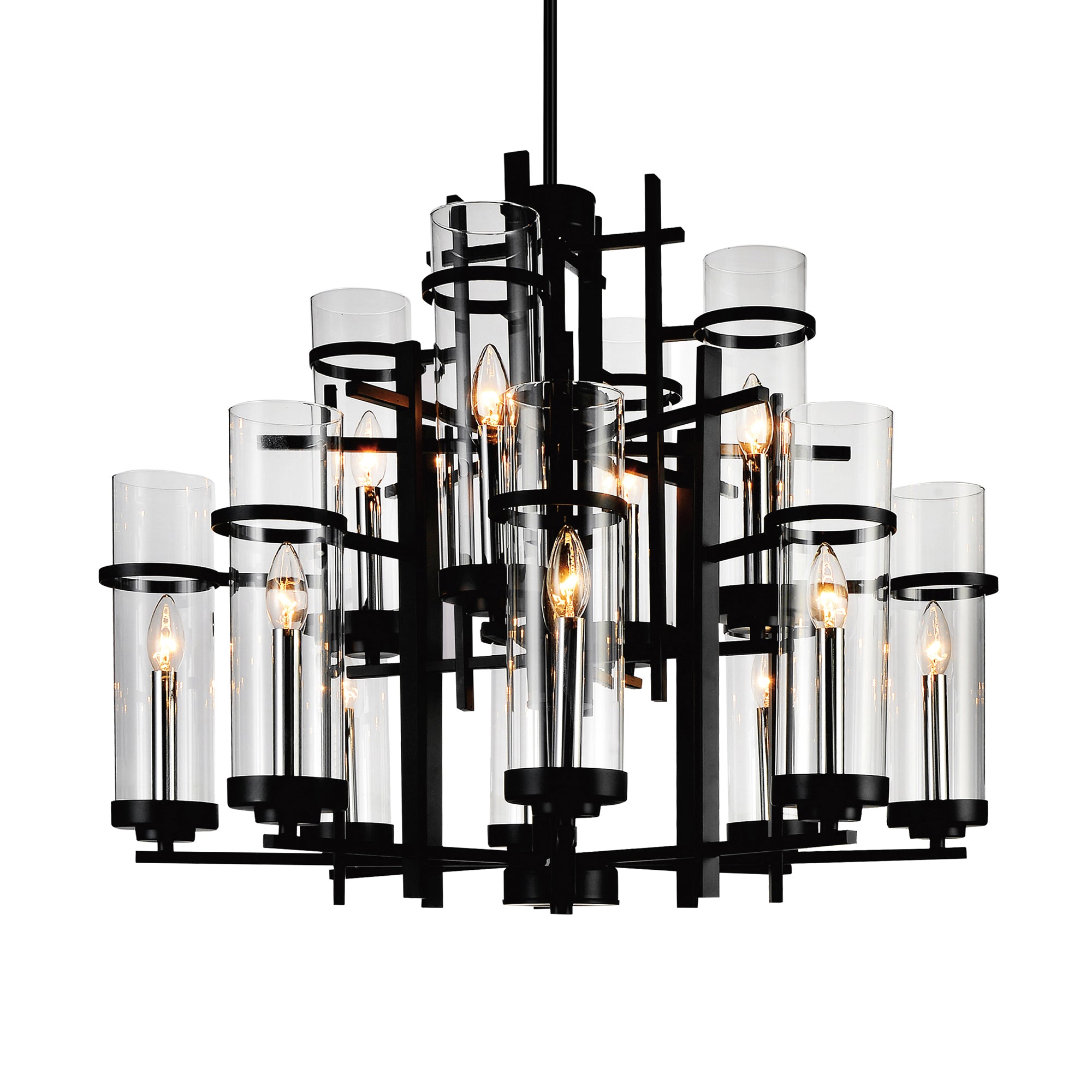 Sierra Chandeliers 12 Black Finish