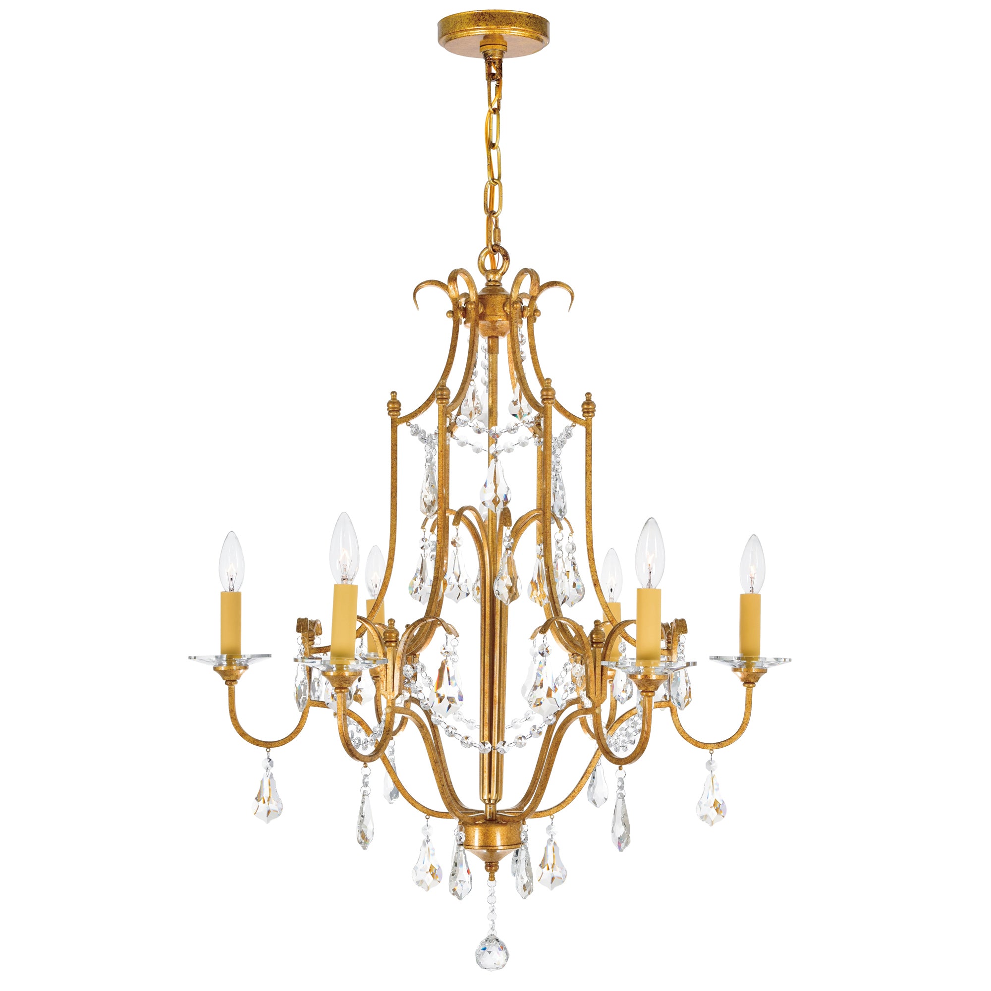 Electra Chandeliers 6 Light Oxidized Bronze