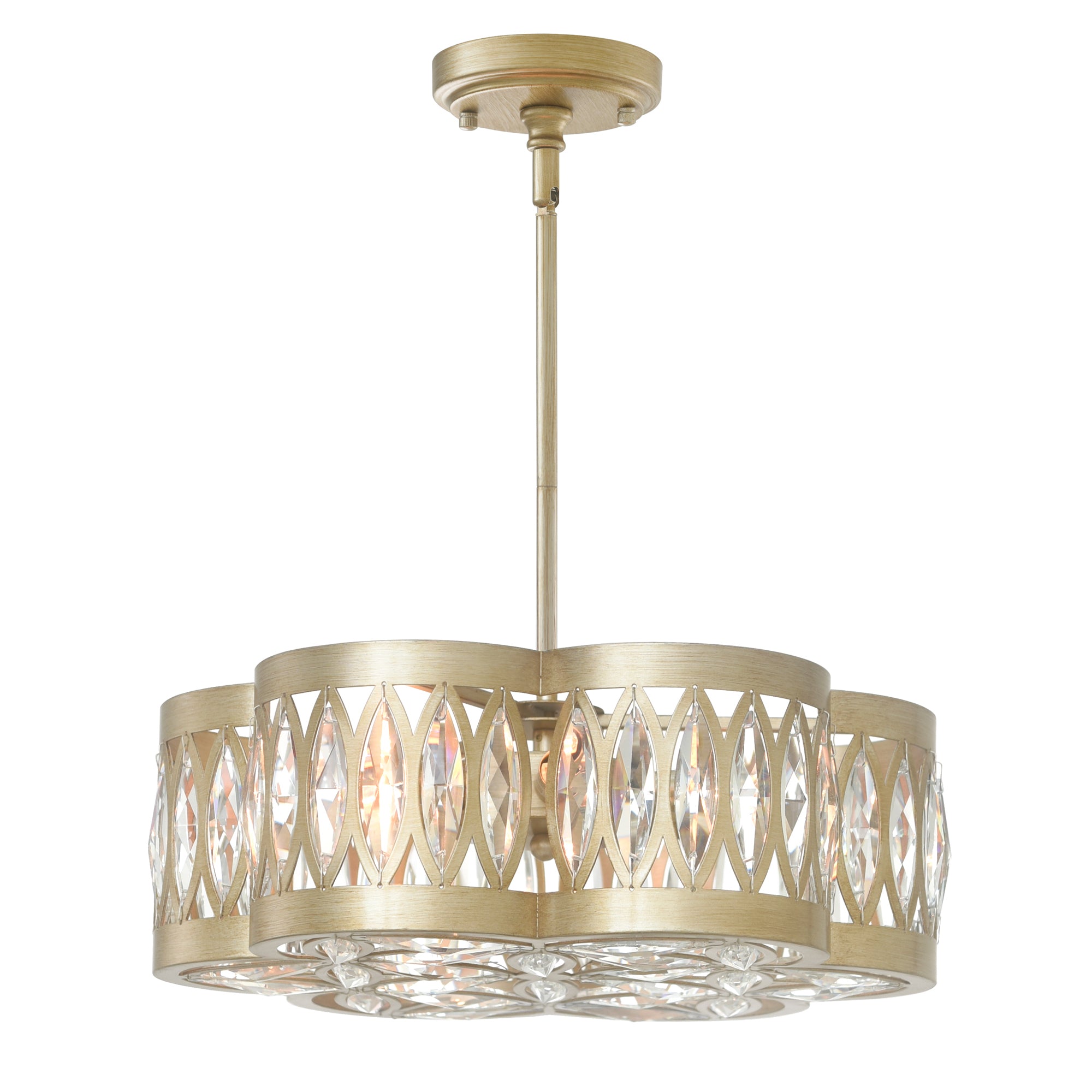 Nova Chandeliers 6 Light Champagne Finish
