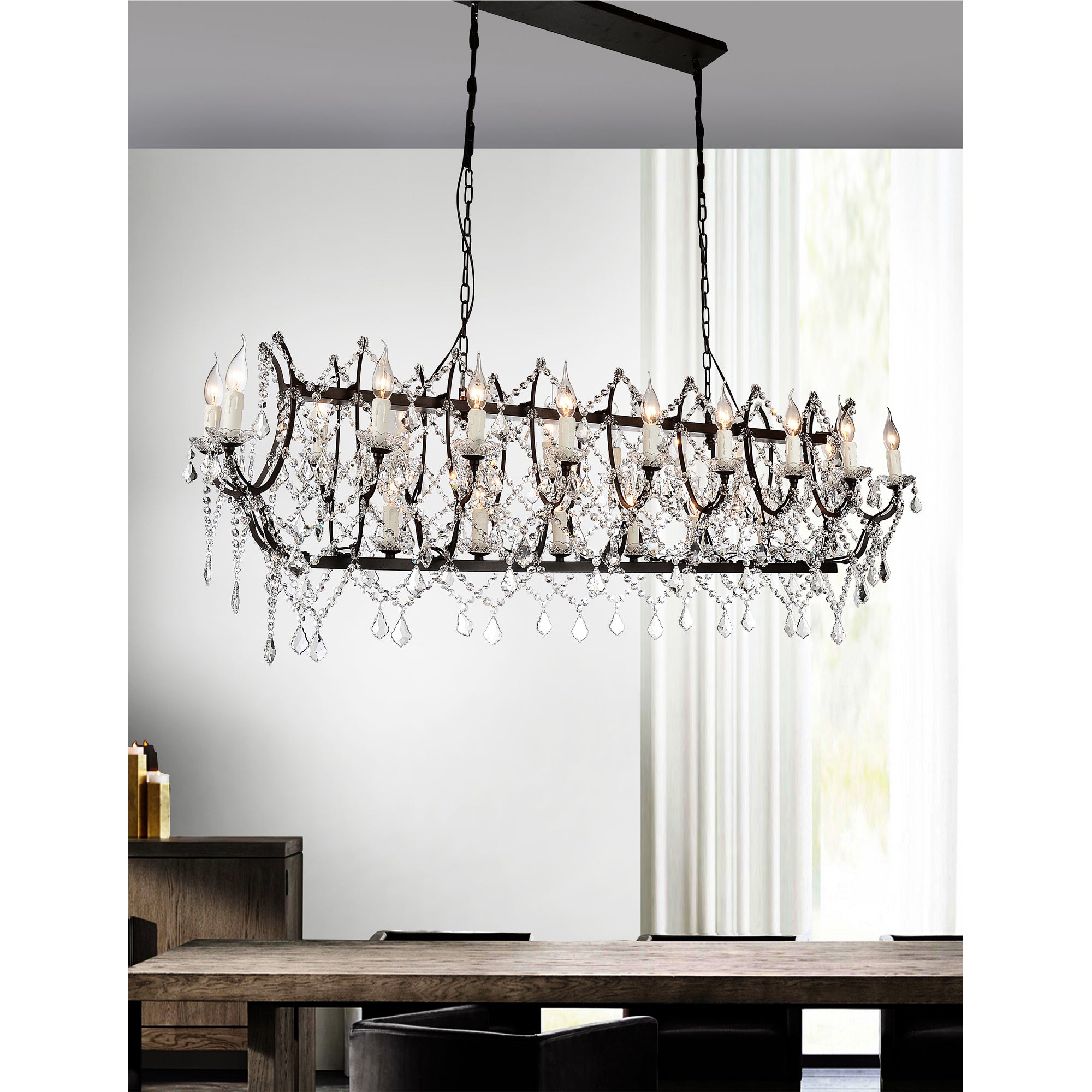 Phraya 21 Light Brown Chandelier