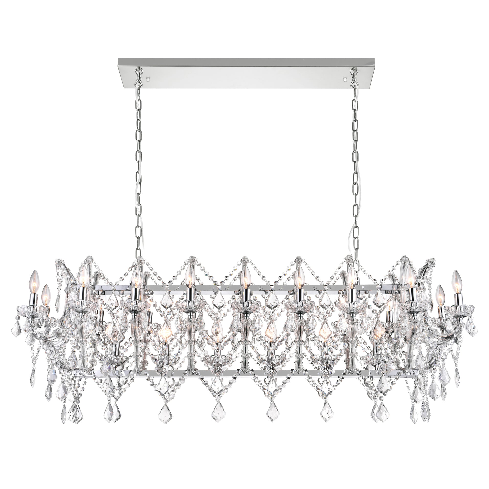 Aleka 24 Light Chrome Chandelier