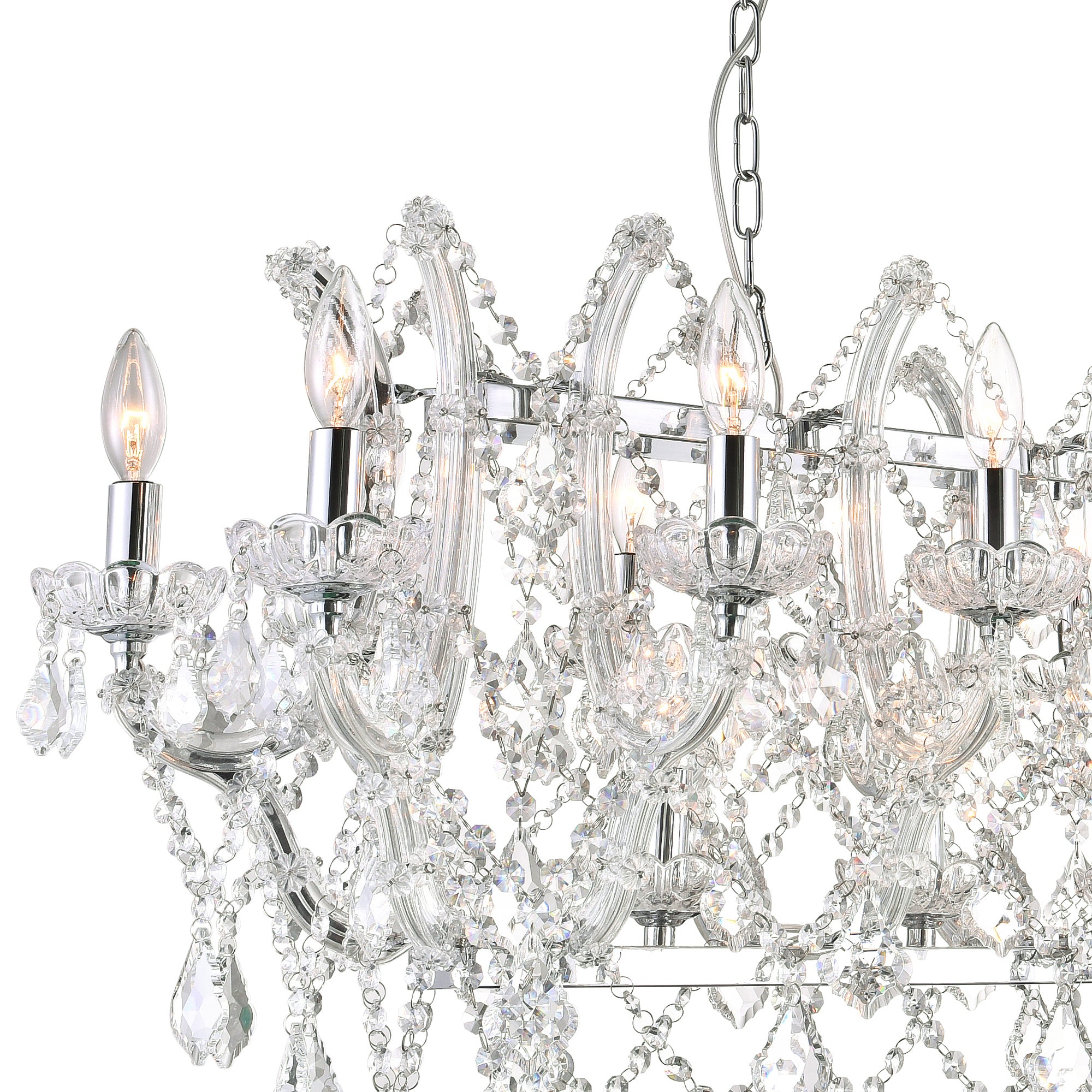 Aleka 24 Light Chrome Chandelier