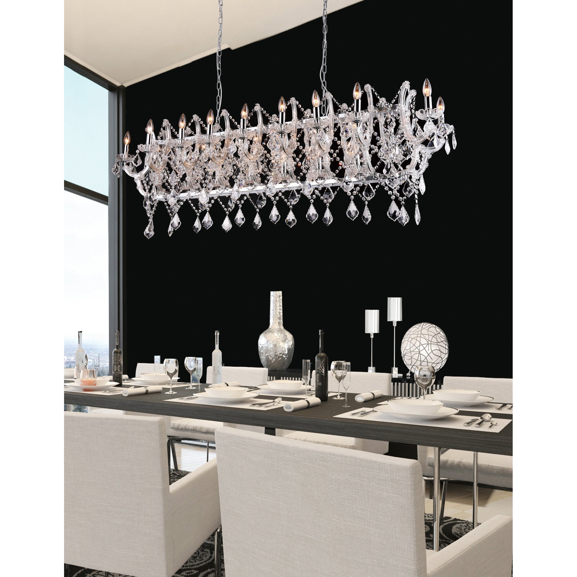 Aleka 24 Light Chrome Chandelier