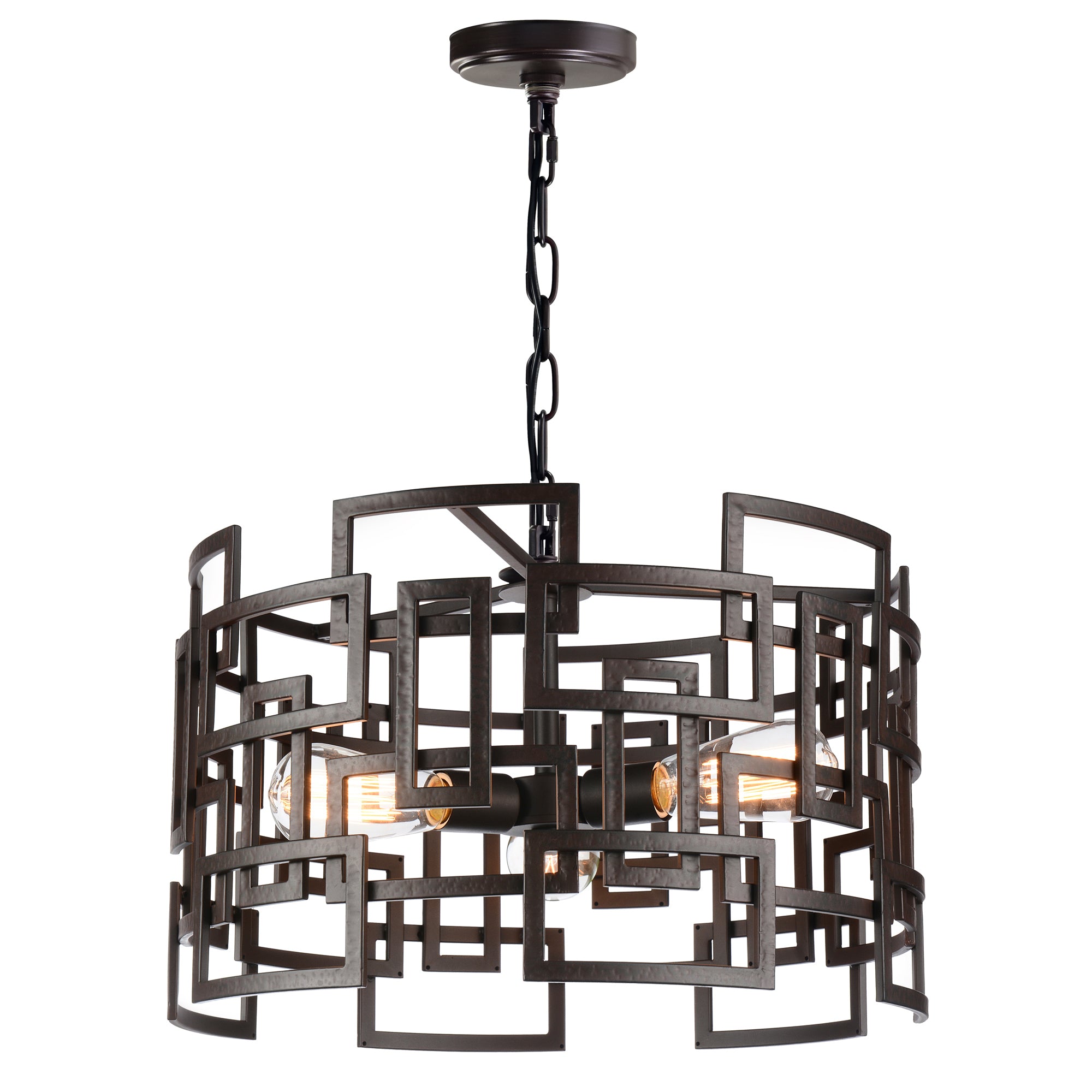 Litani 3 Light Brown Chandelier
