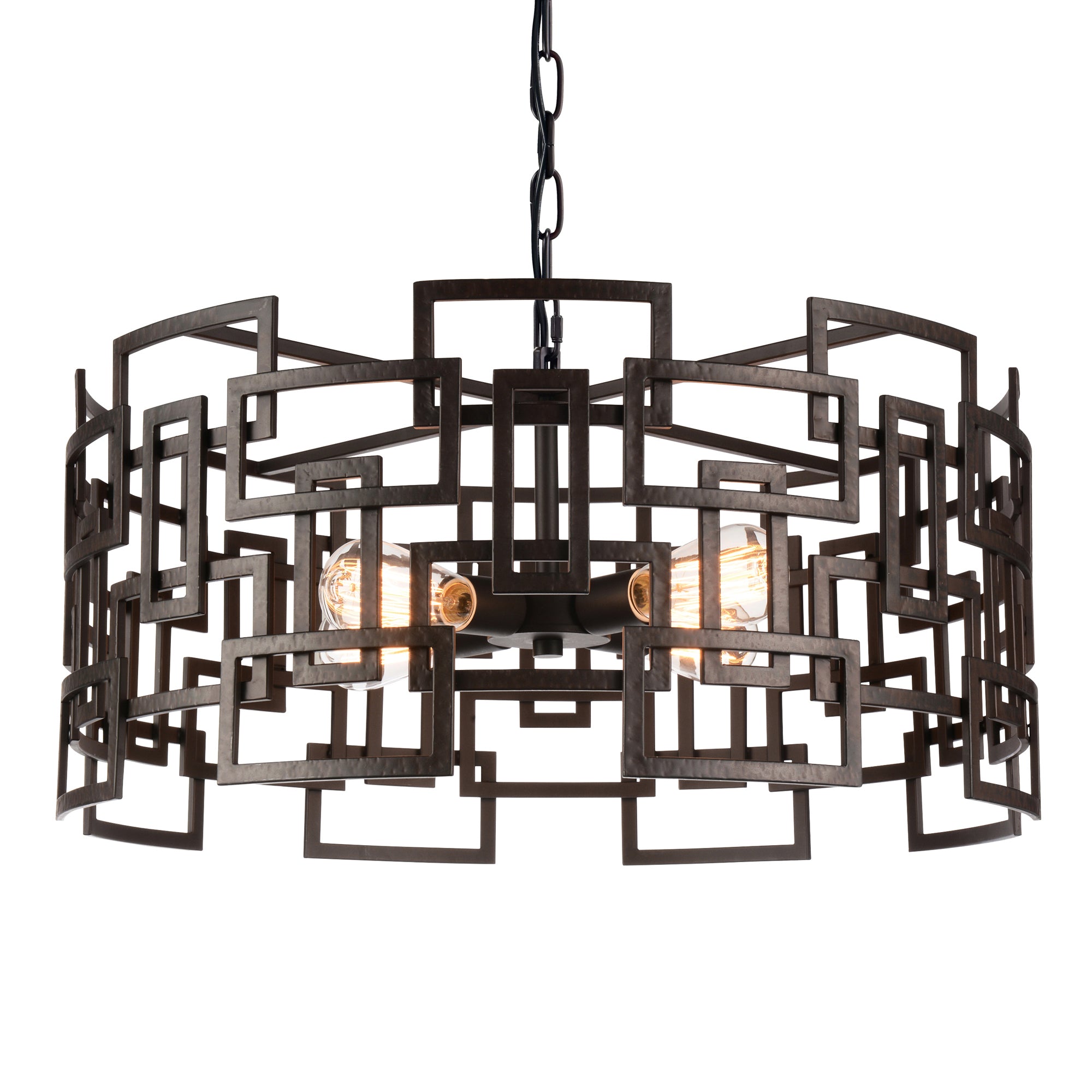 Litani 4 Light Brown Chandelier Down Chandelier