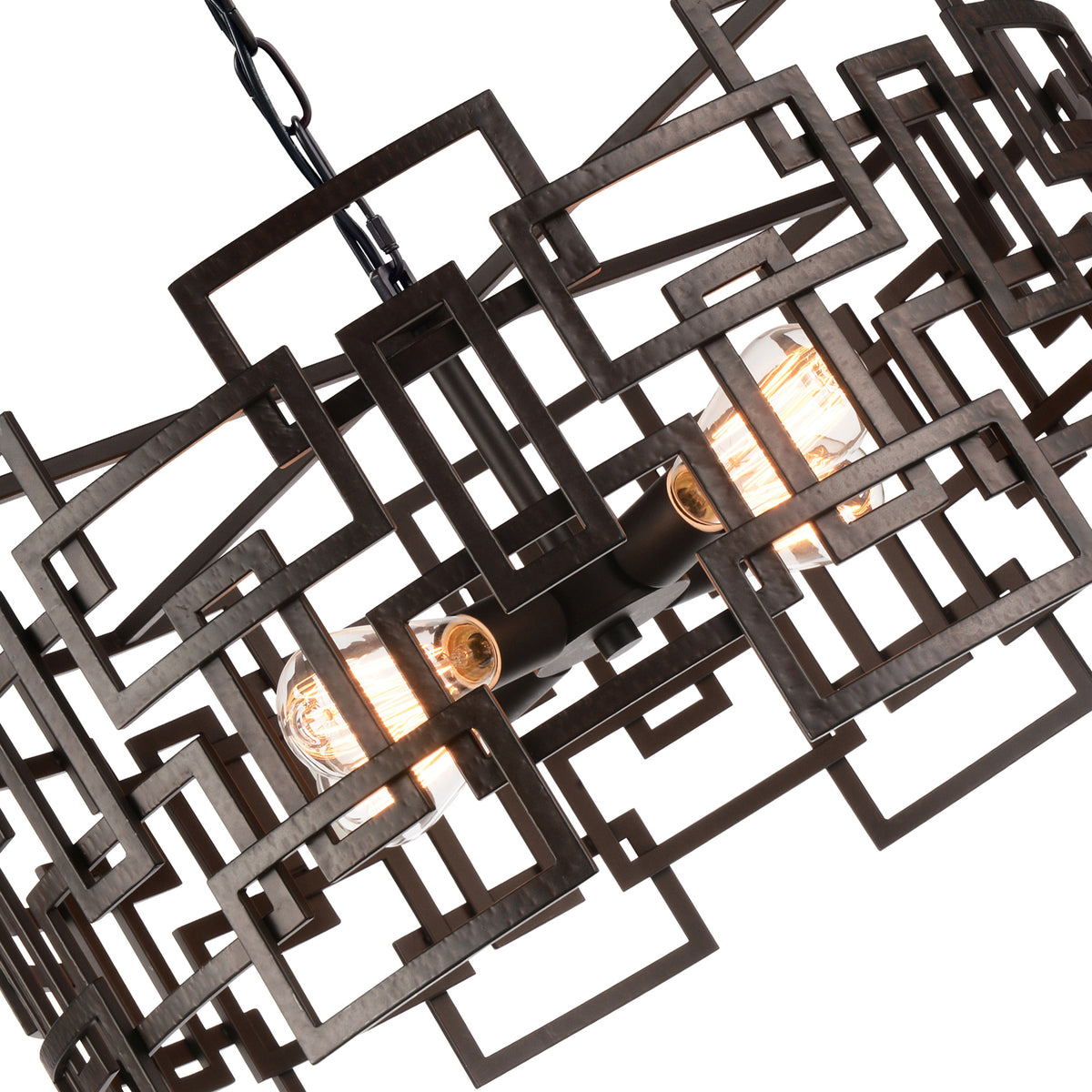 Litani 4 Light Brown Chandelier Down Chandelier