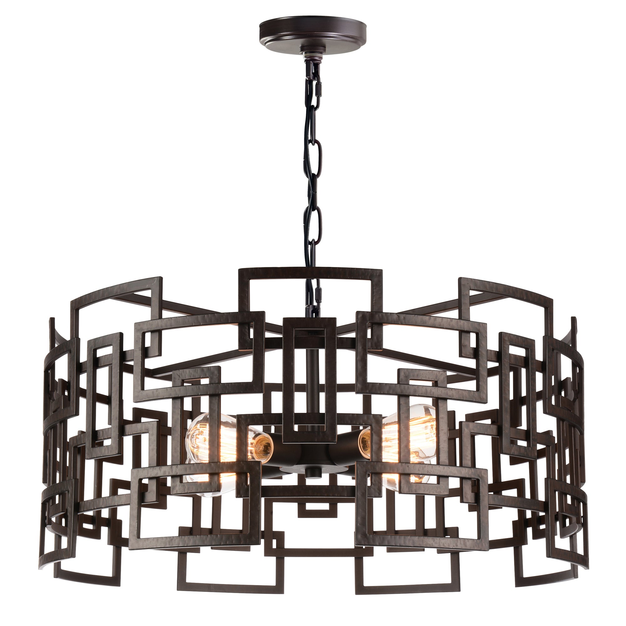 Litani 4 Light Brown Chandelier Down Chandelier