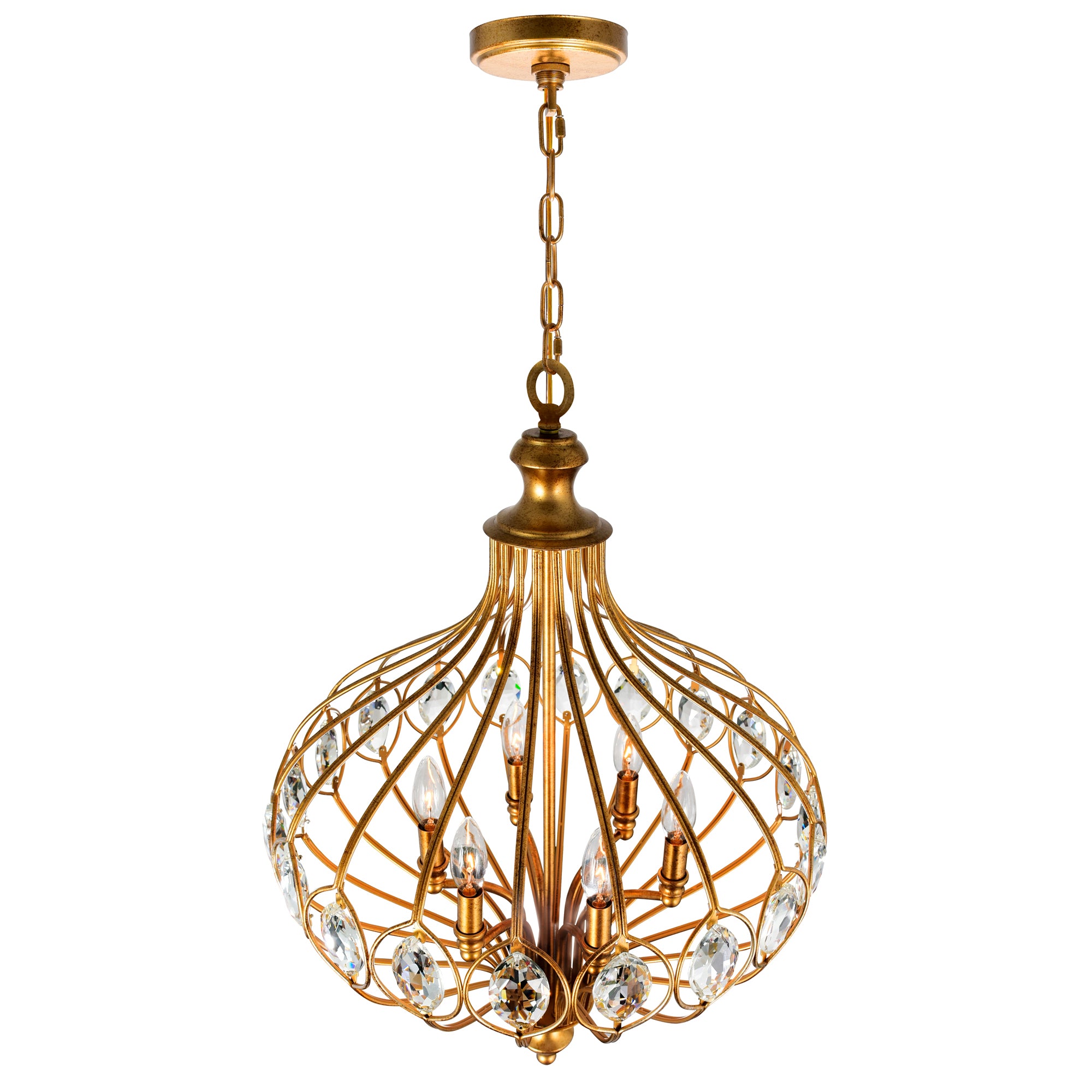 Altair 6 Light Bronze Chandelier