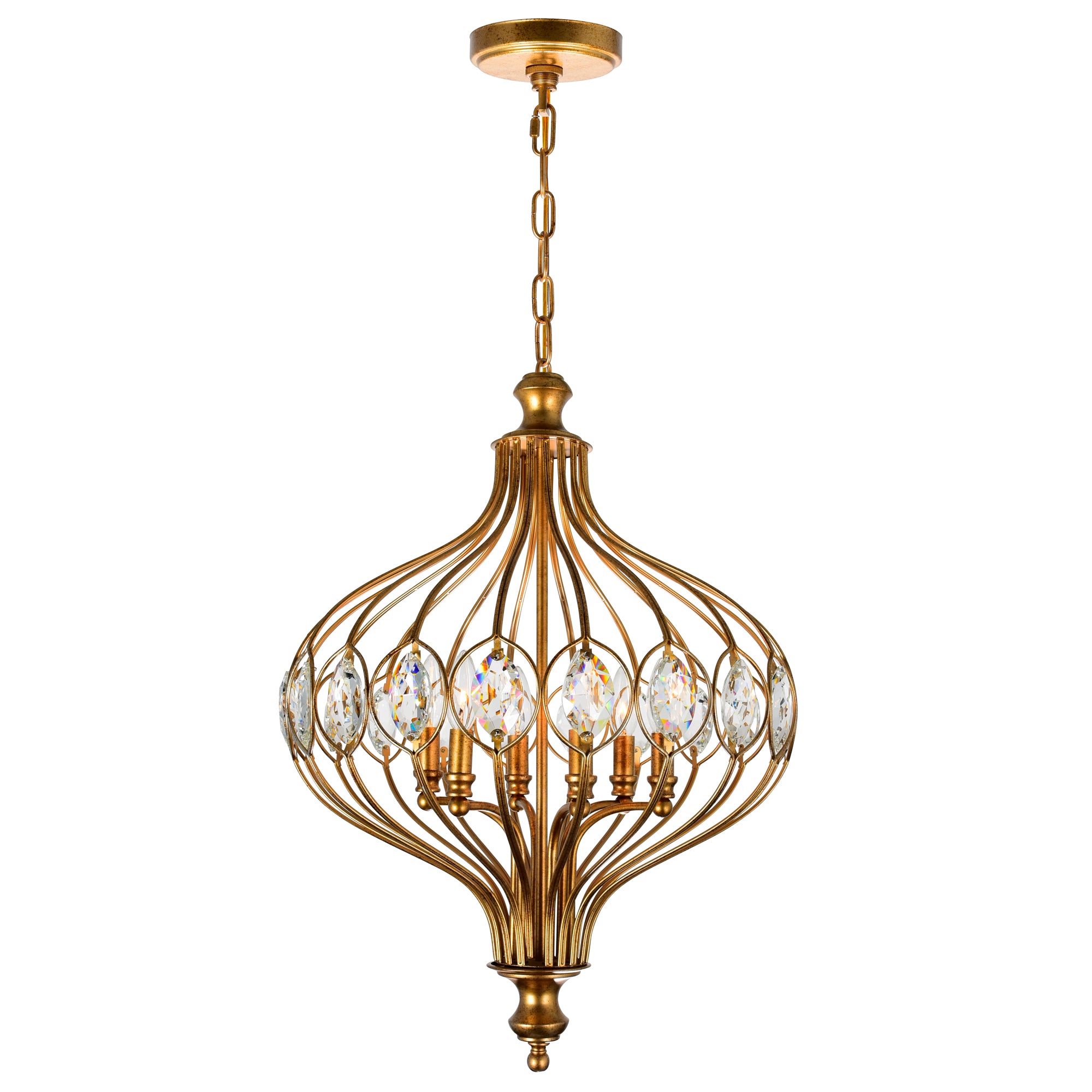 Altair 6 Light Bronze Chandelier