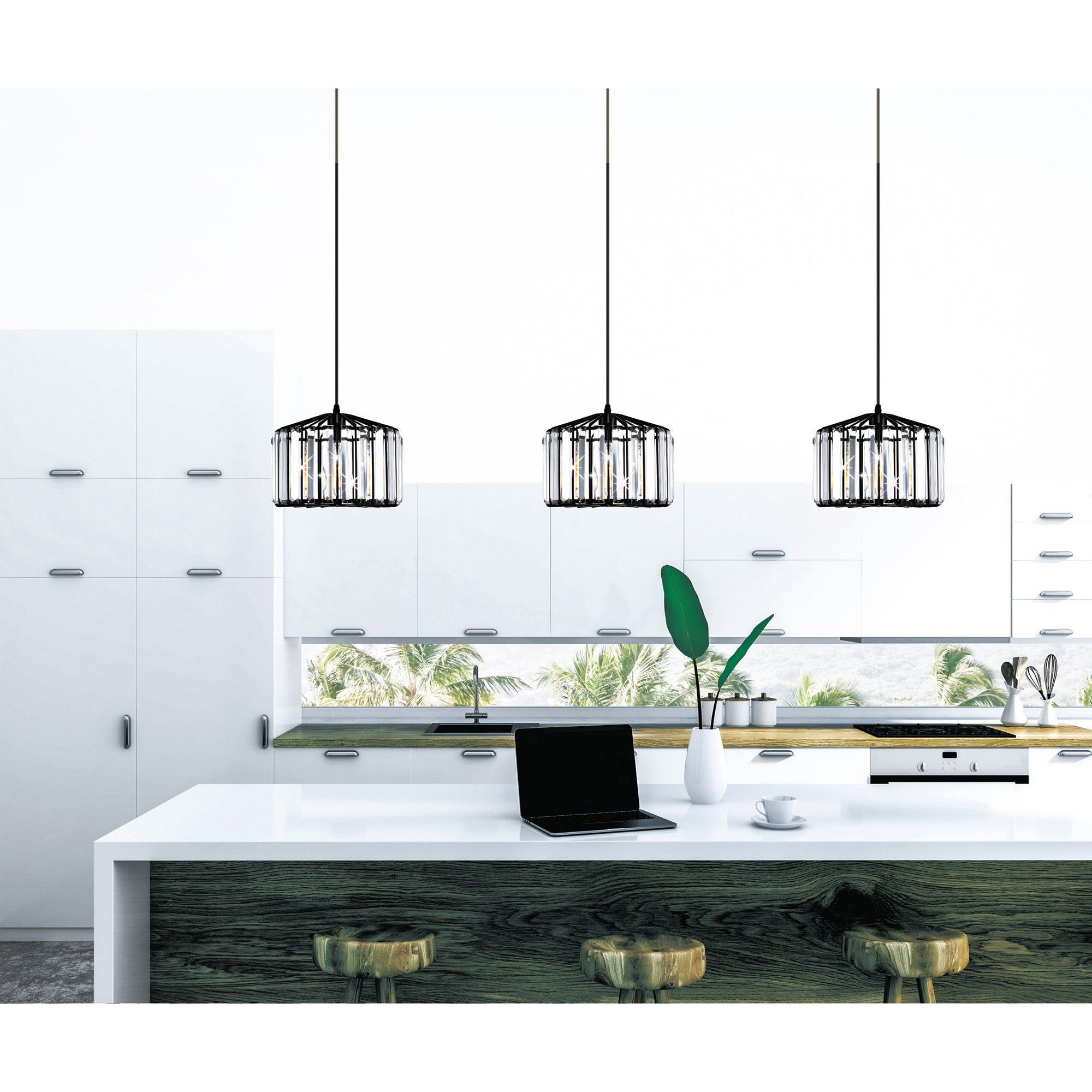 Alethia 1 Light Black Pendant
