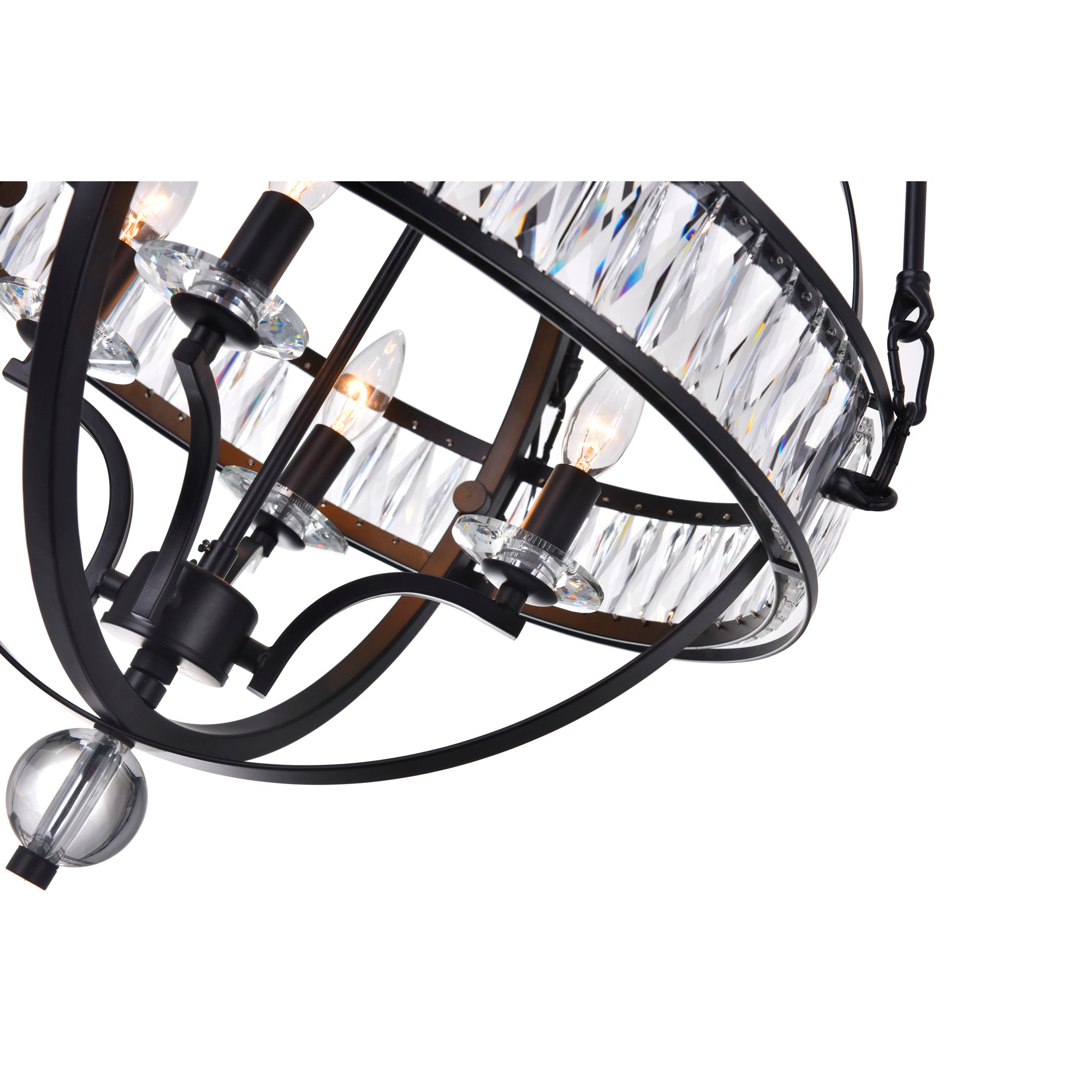 Arkansas Chandeliers Black 4 Light