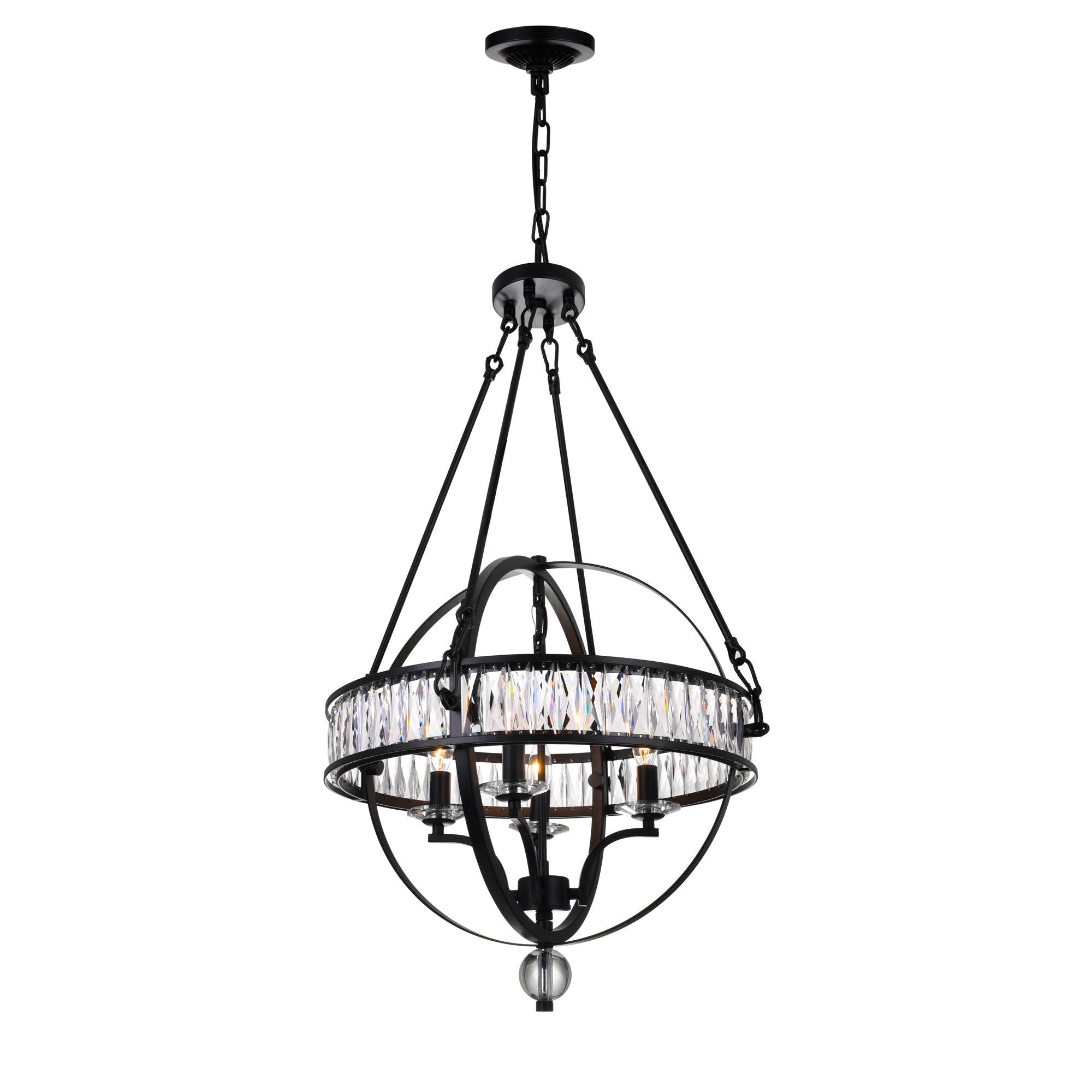 Arkansas Chandeliers Black 4 Light