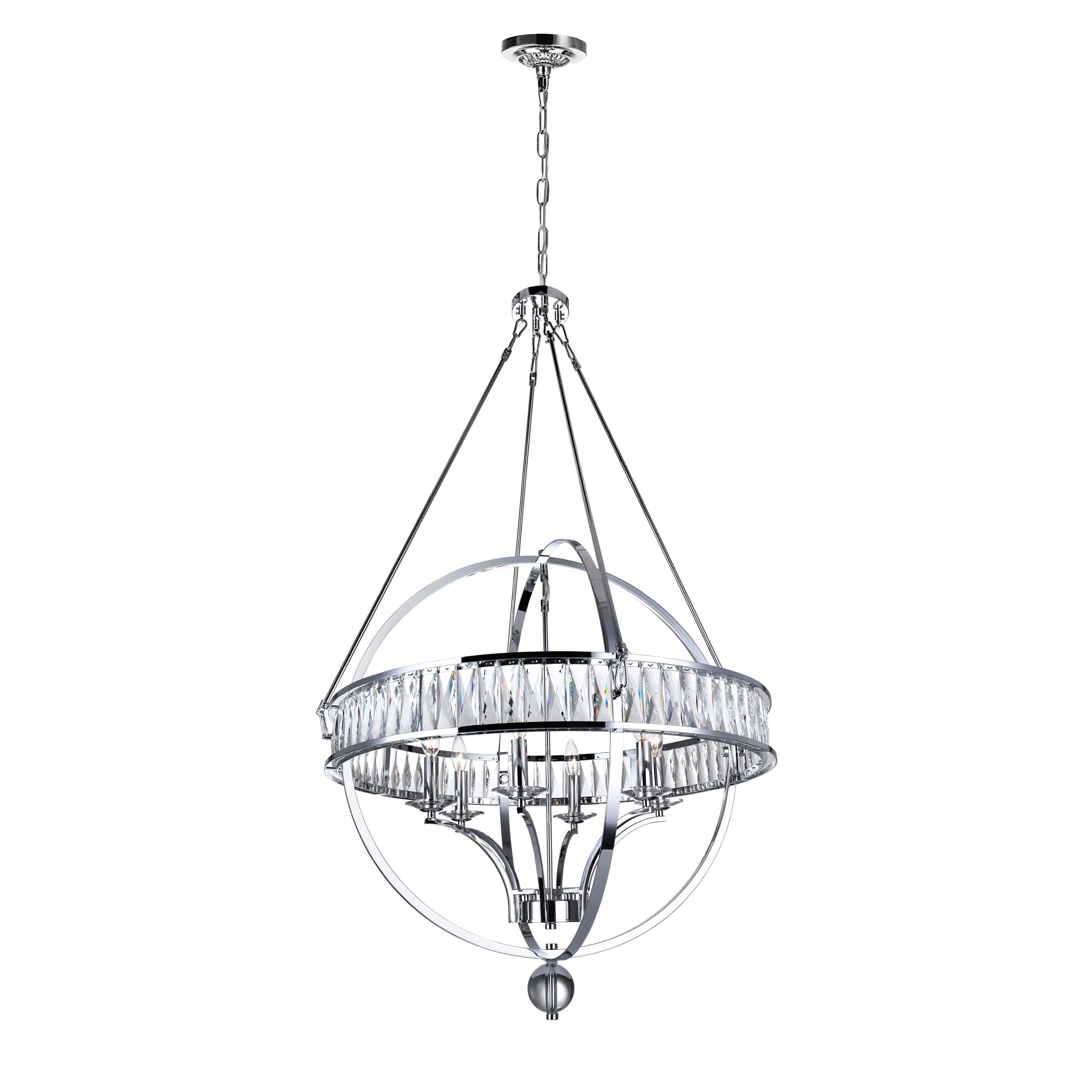 Arkansas Chandelier Chrome 6 Lights