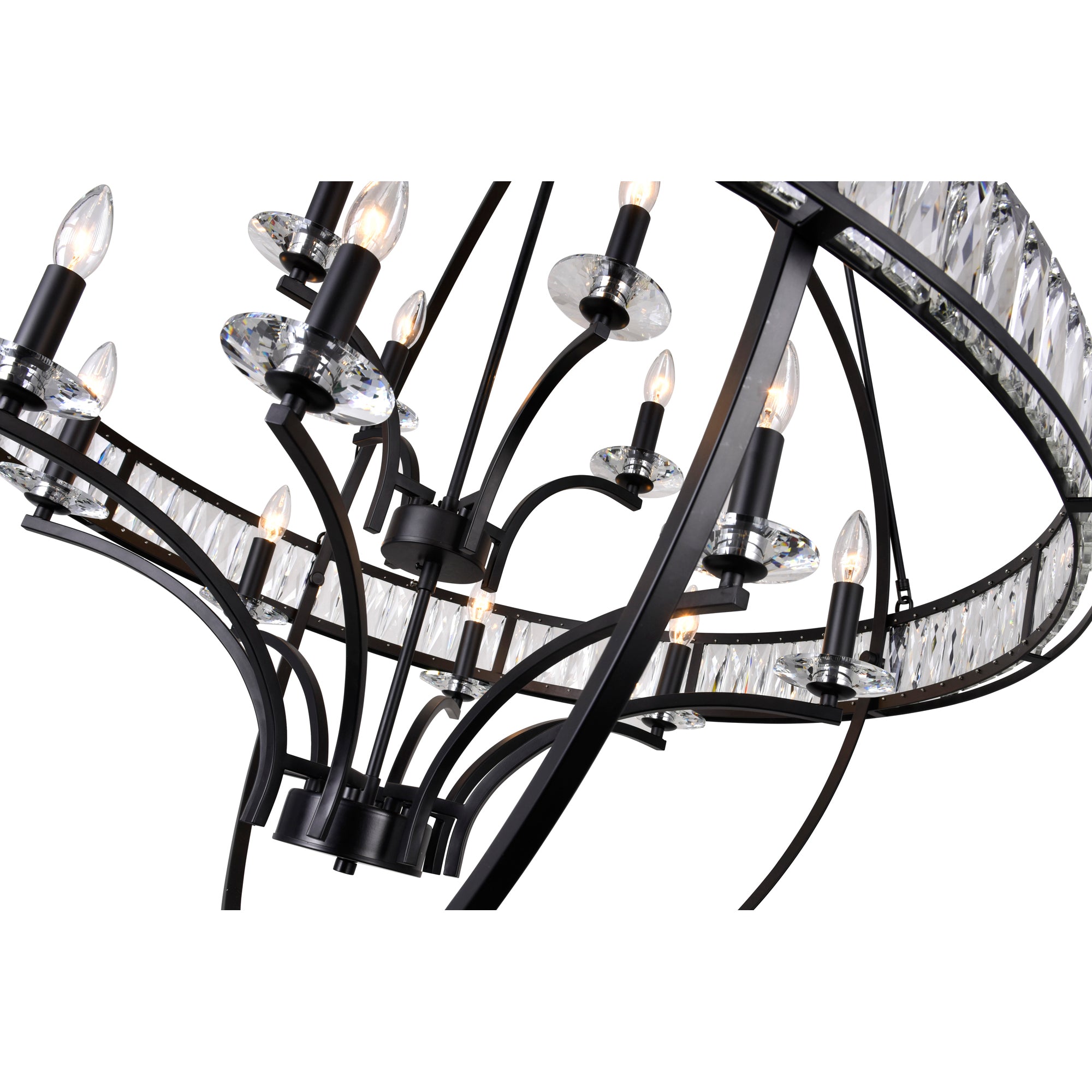 Arkansas Chandeliers 12 Light Black Finish