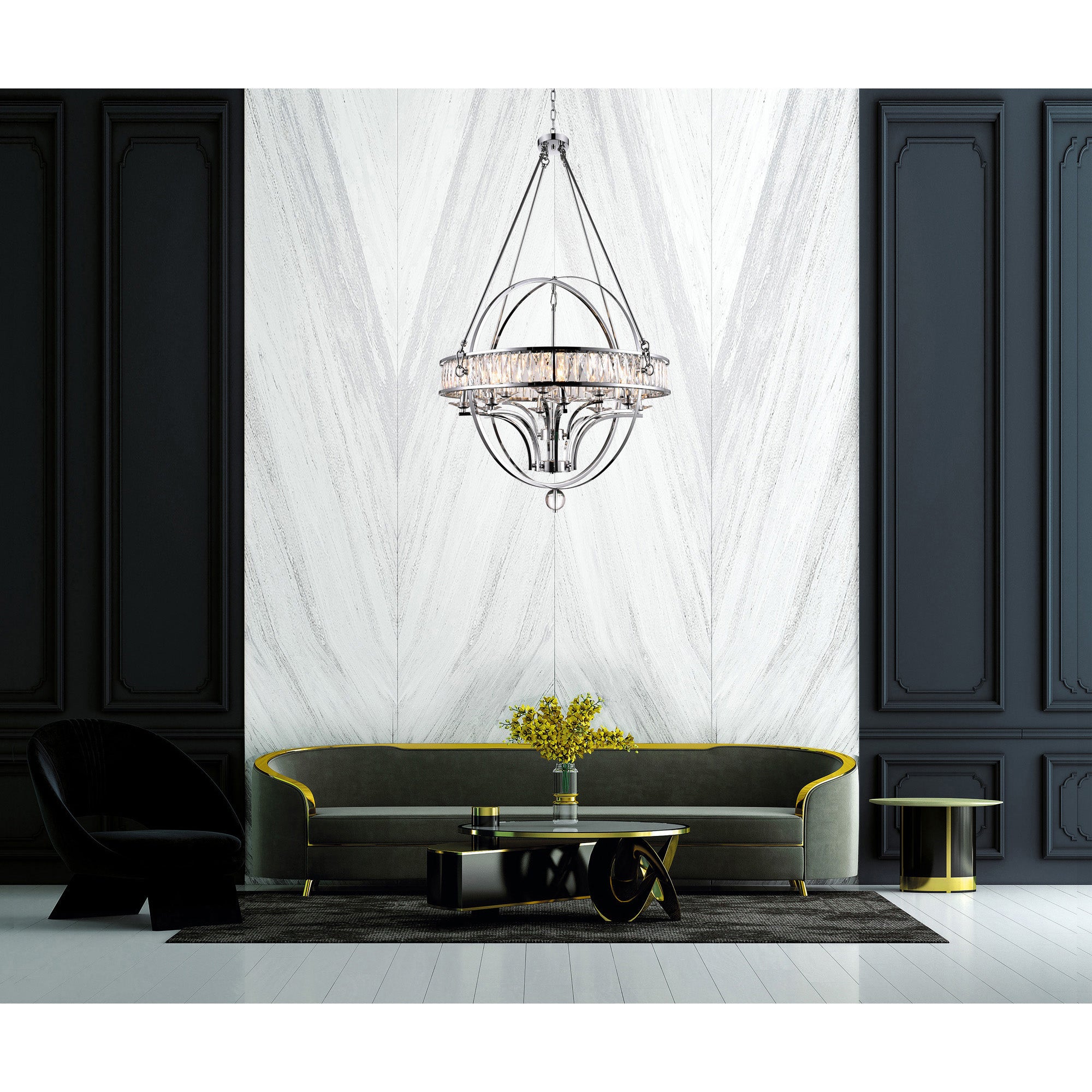 Arkansas Chandelier 12 Light Chrome
